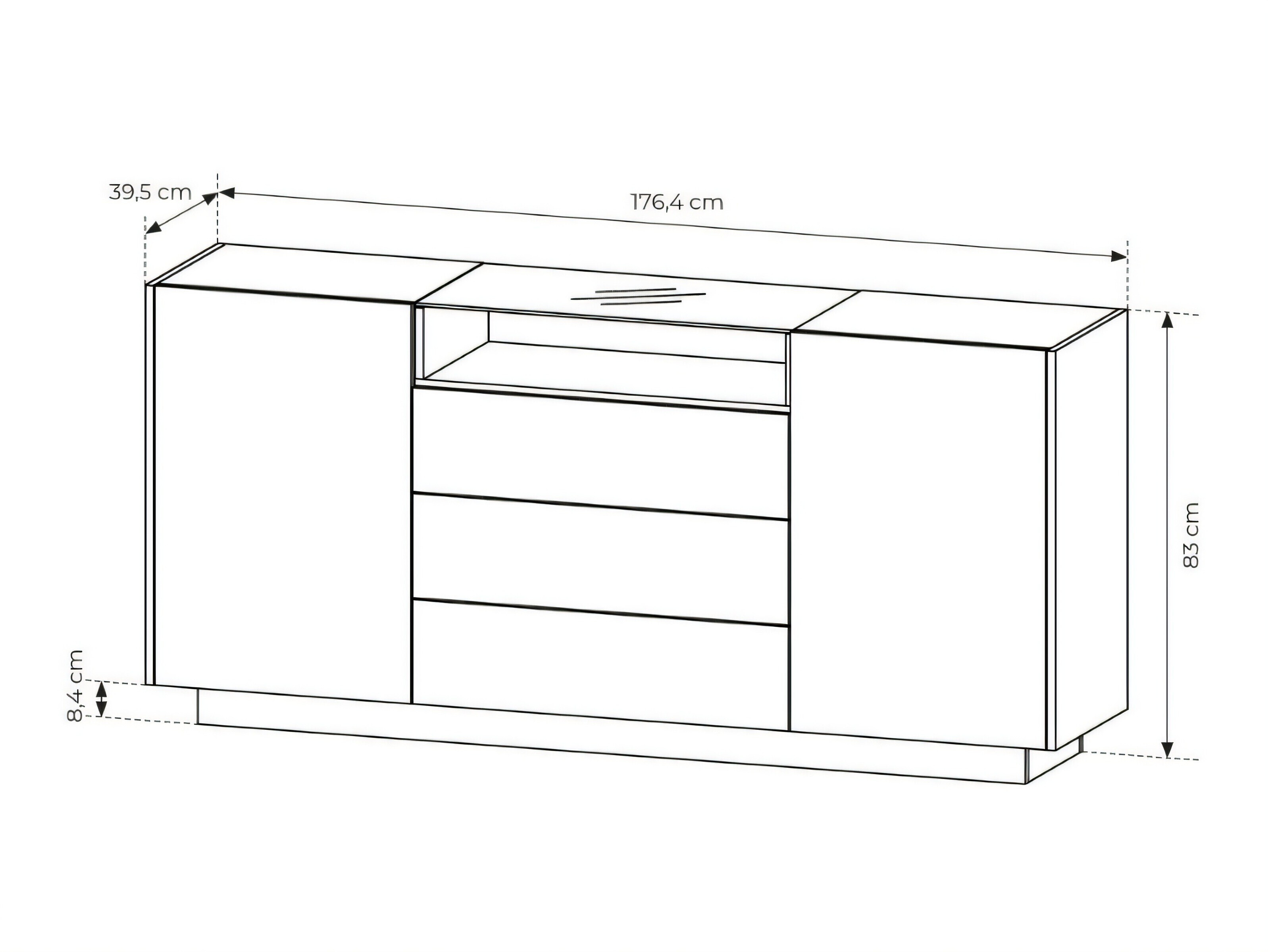 Chest of drawers Salmeli 100 (Beige)