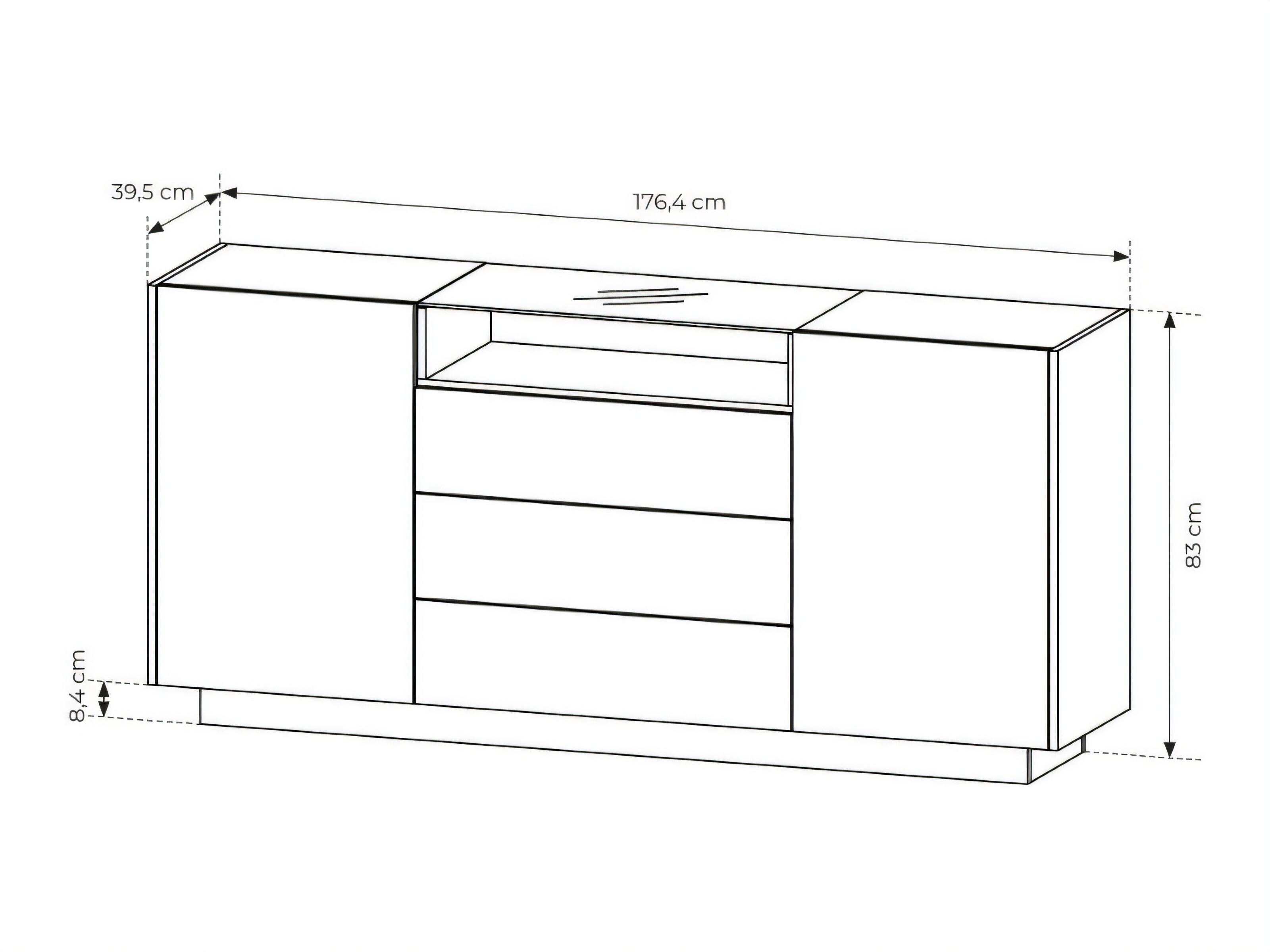 Chest of drawers Salmeli 100 (Cappuccino)