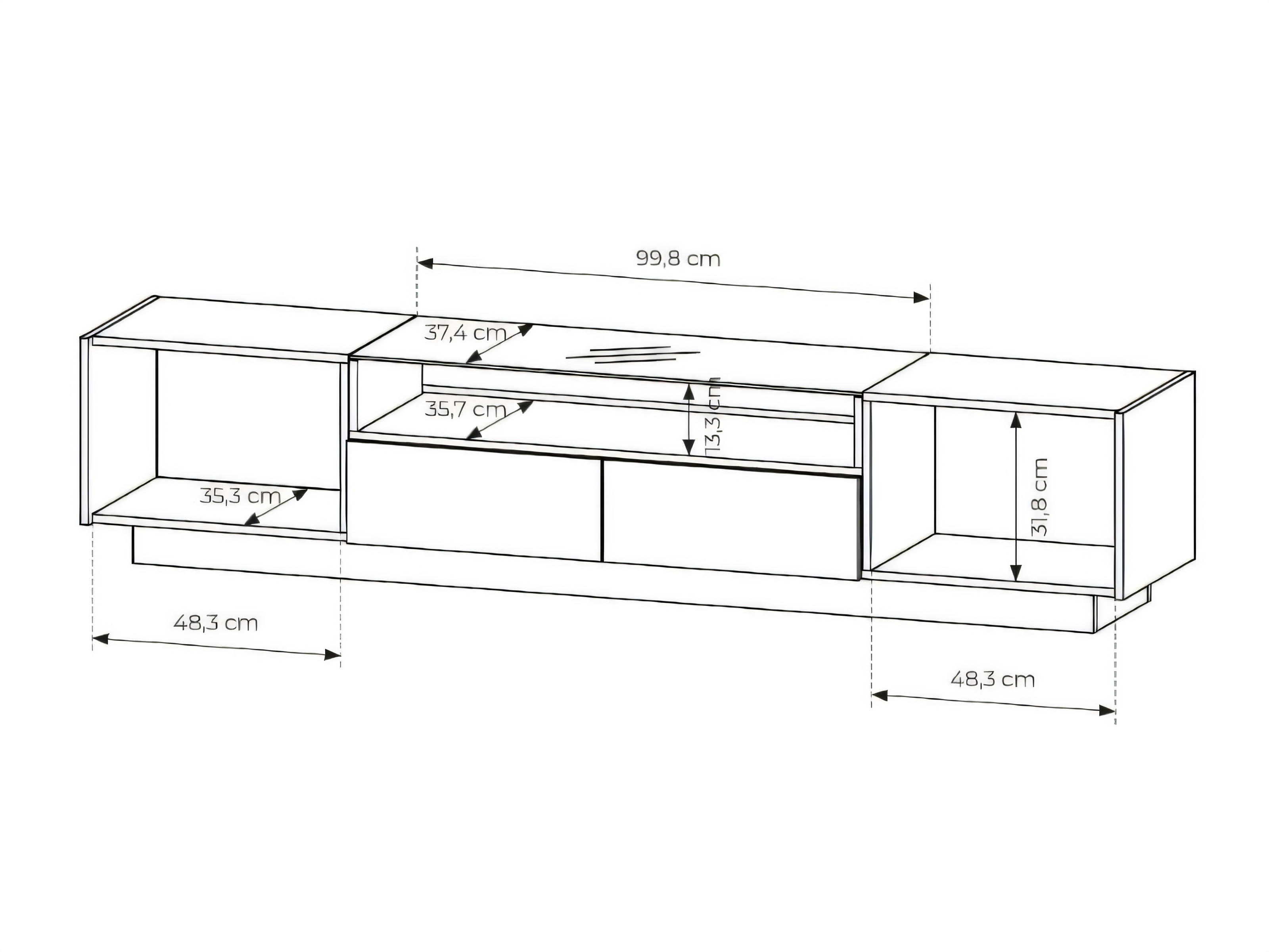 TV stand Salmeli 101 (Beige)