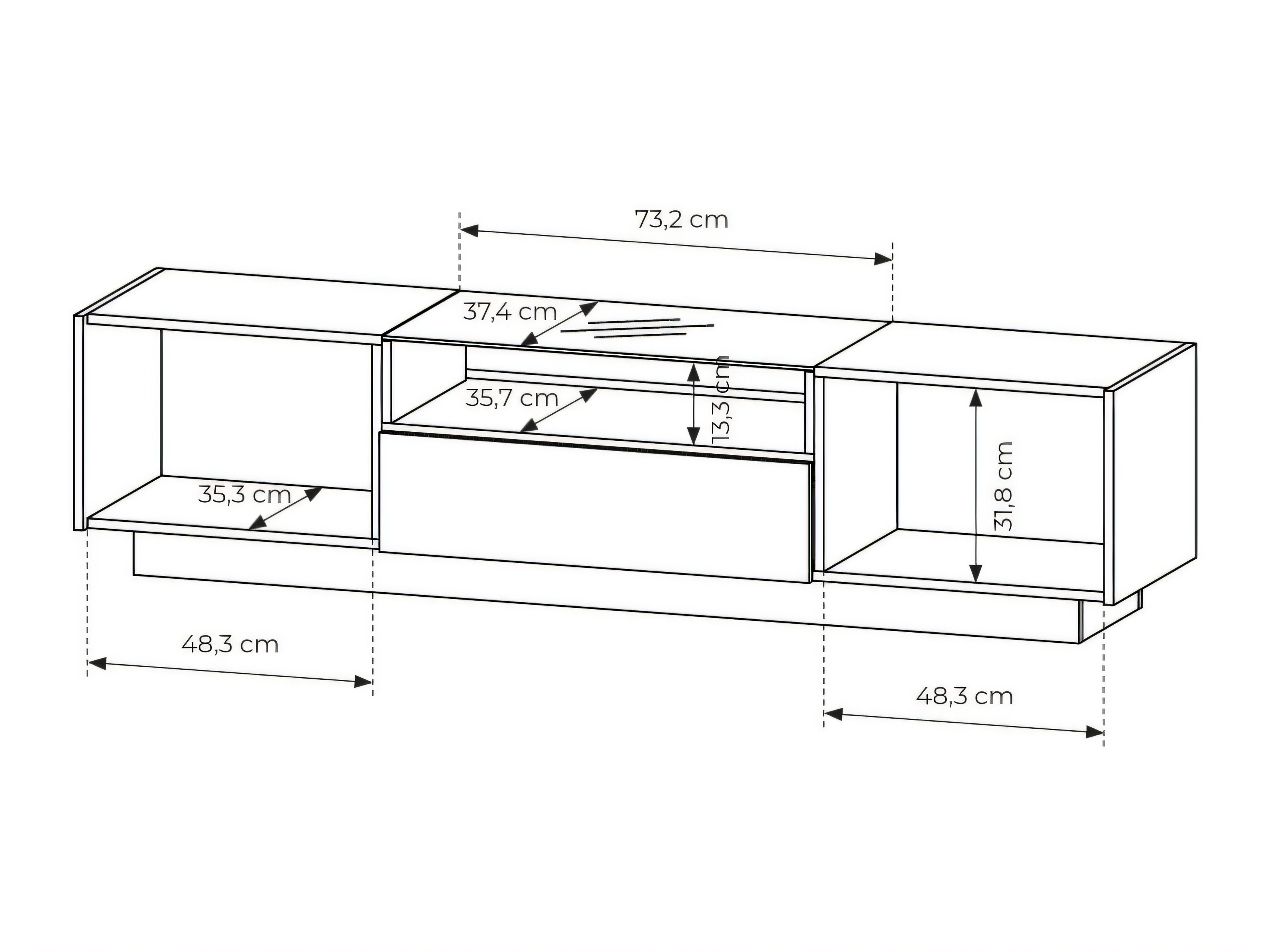 TV stand Salmeli 102 (Beige)