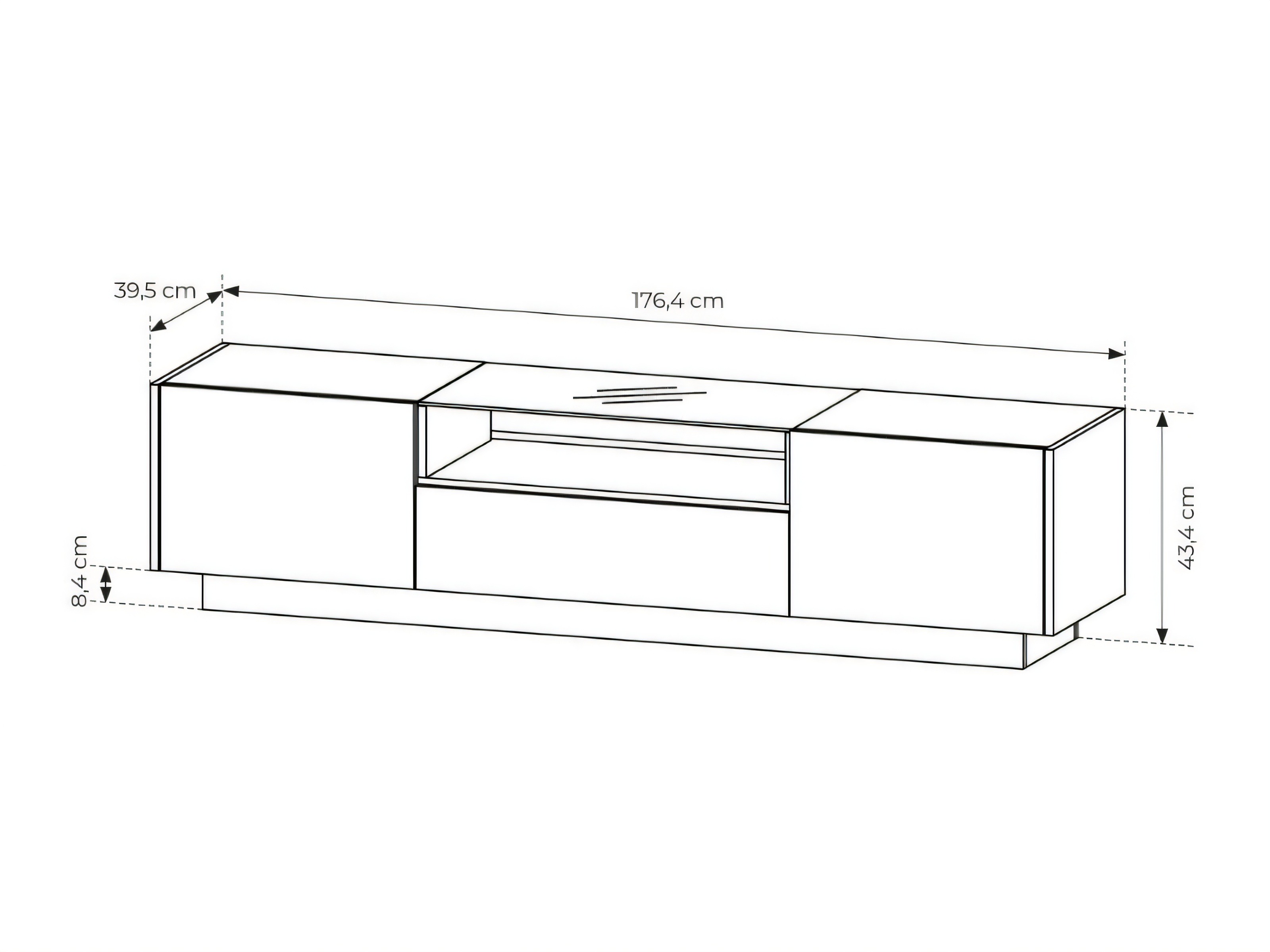 TV stand Salmeli 102 (Beige)