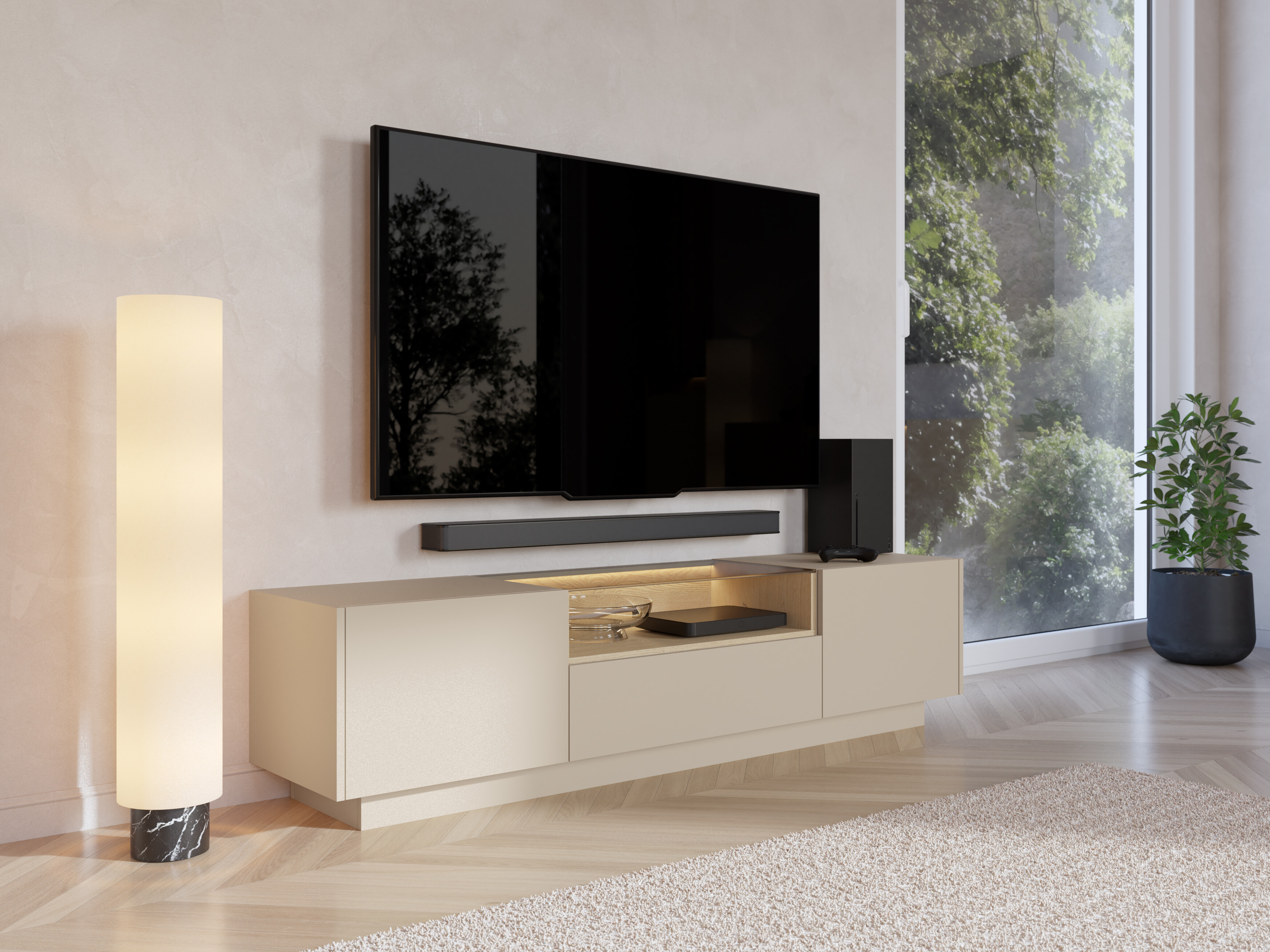 TV stand Salmeli 102 (Beige)