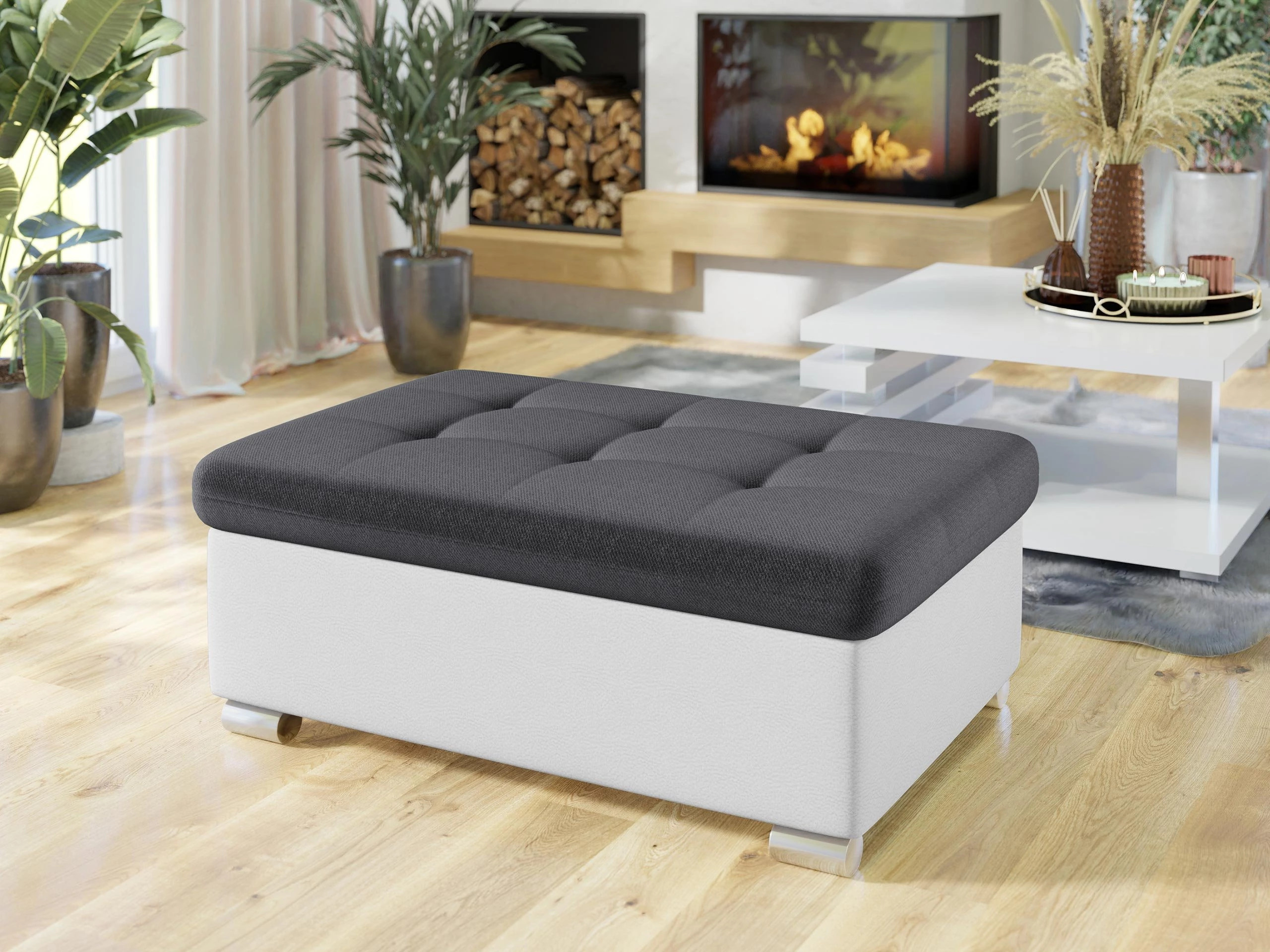 Upholstered bench Comfivo Gemma I (Soft 017 + Kronos 22)