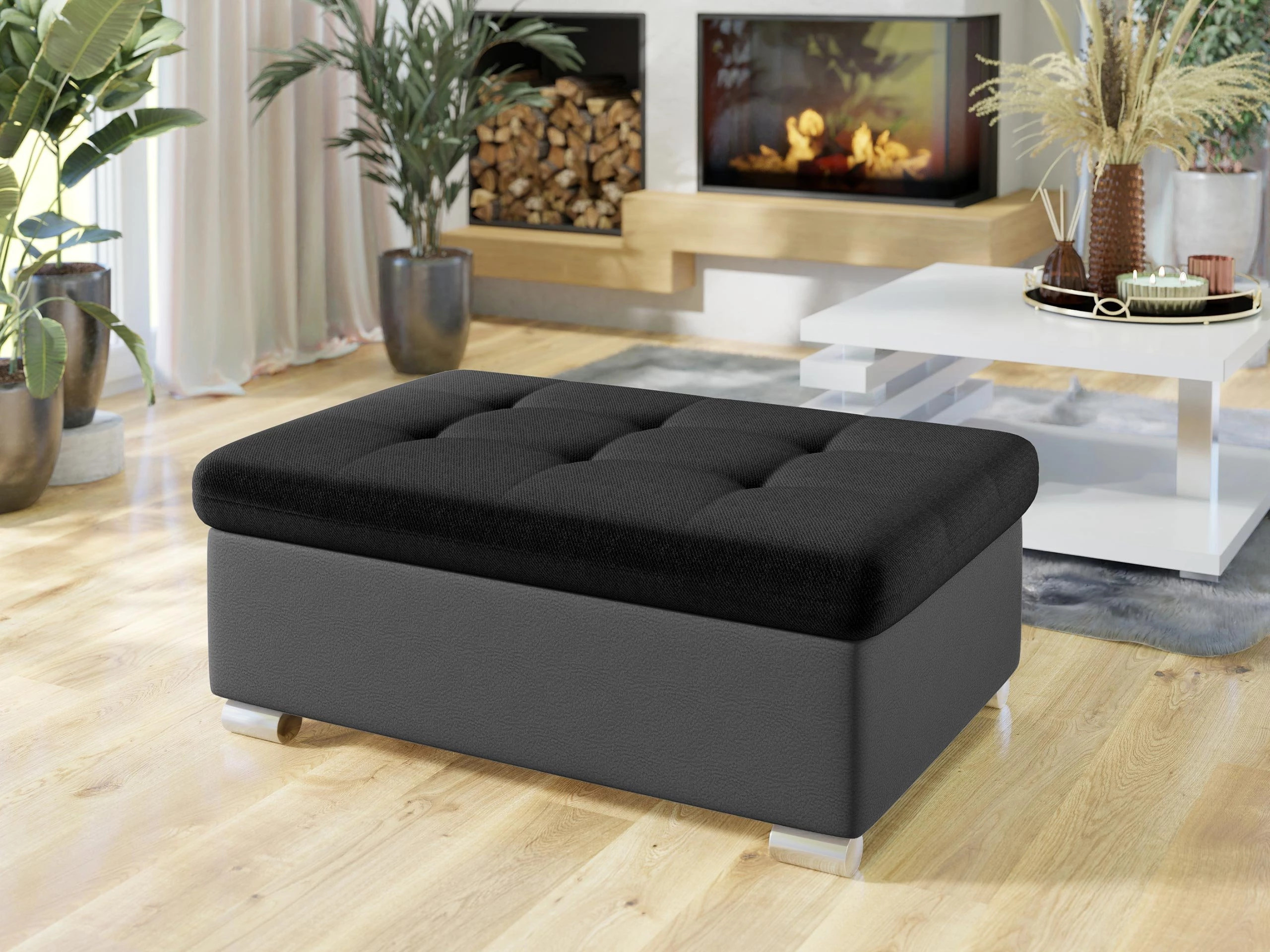 Upholstered bench Comfivo Gemma I (Soft 029 + Kronos 07)
