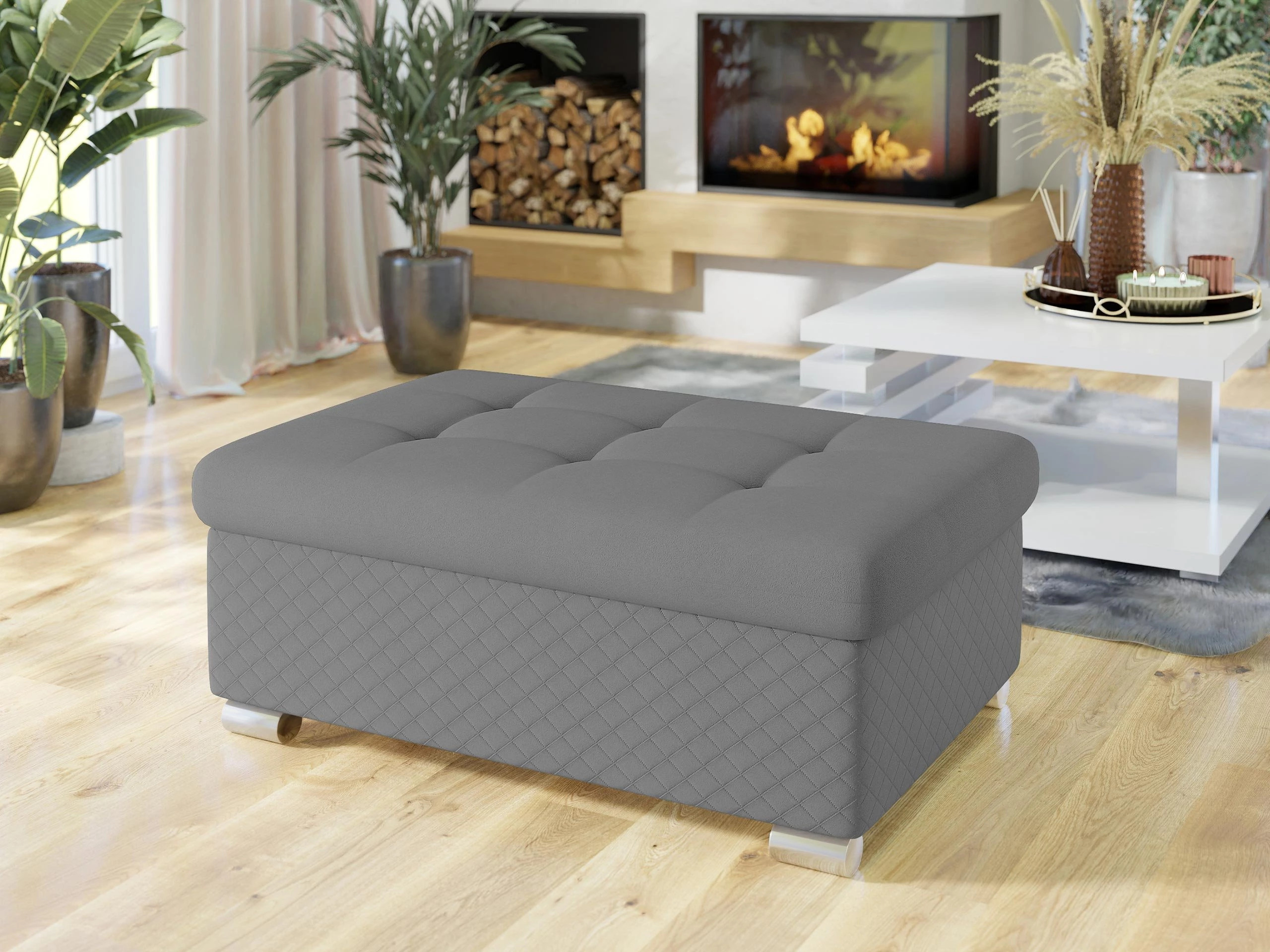 Upholstered bench Comfivo Gemma I (Uttario Velvet 2972-U03 + Uttario Velvet 2972)