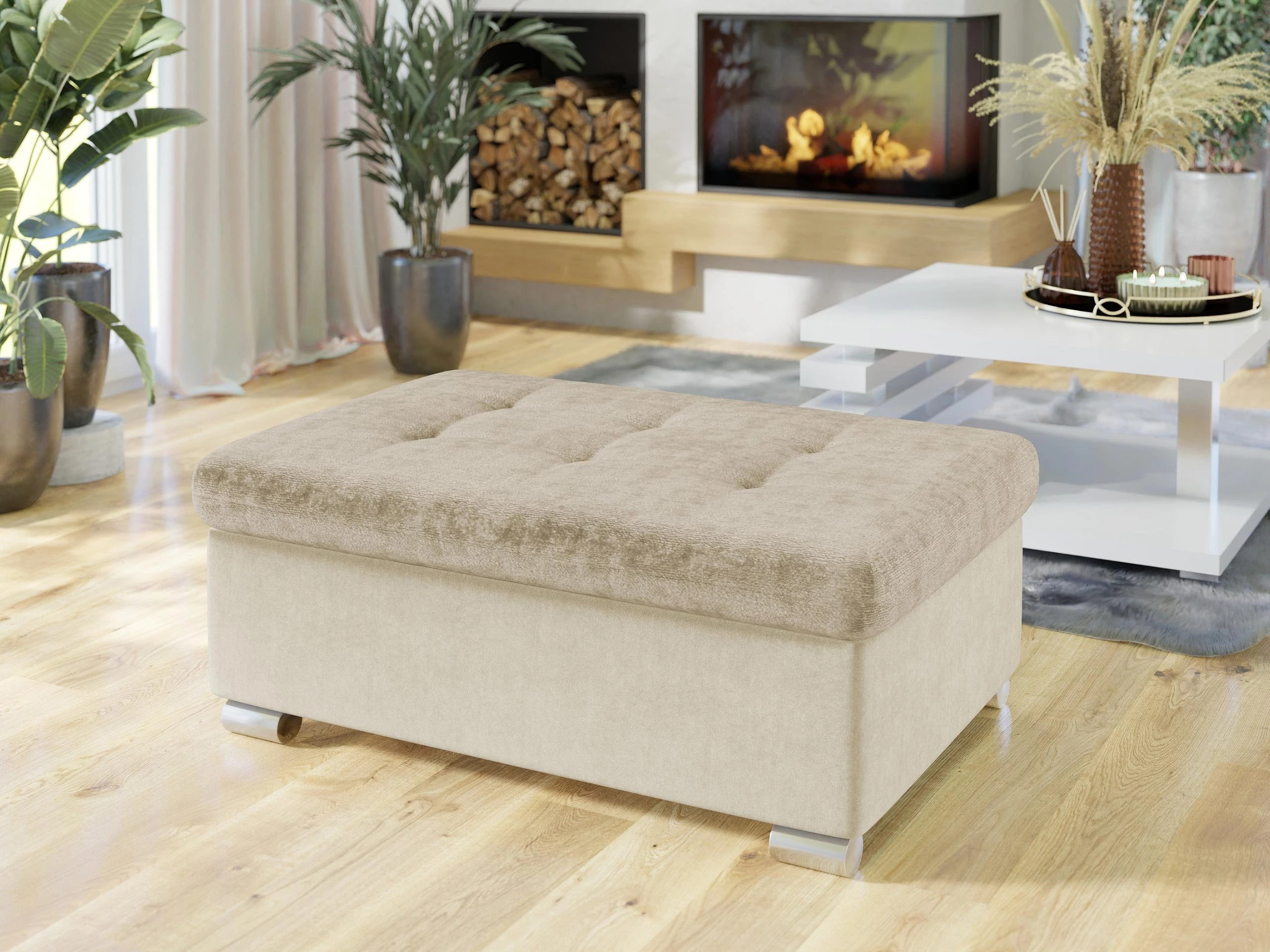 Upholstered bench Comfivo Gemma I (Venus Velvet 2927 + Miu 2041)