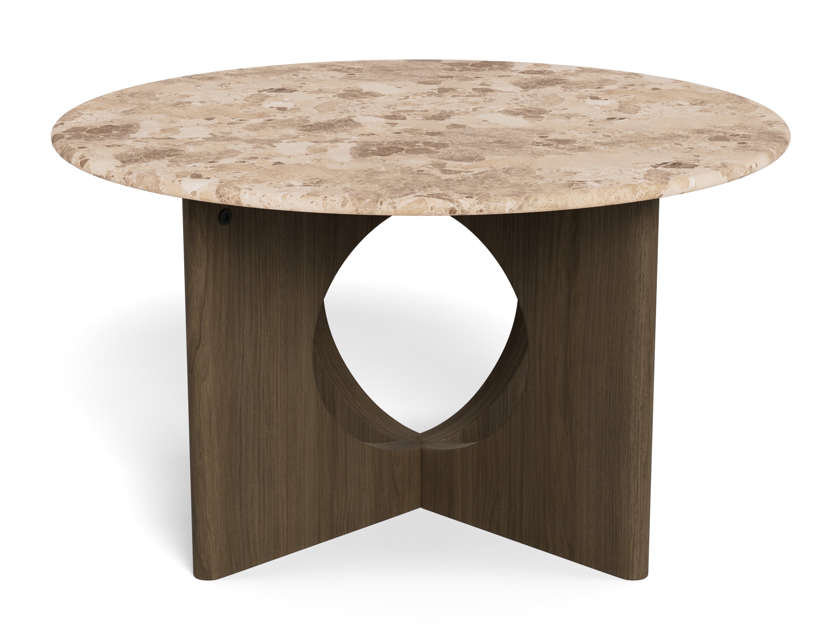 Coffee table Norsica 1112 (Dark oak + Brown marble)