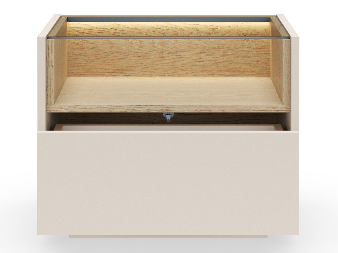 Bedside table Salmeli 104 (Beige)