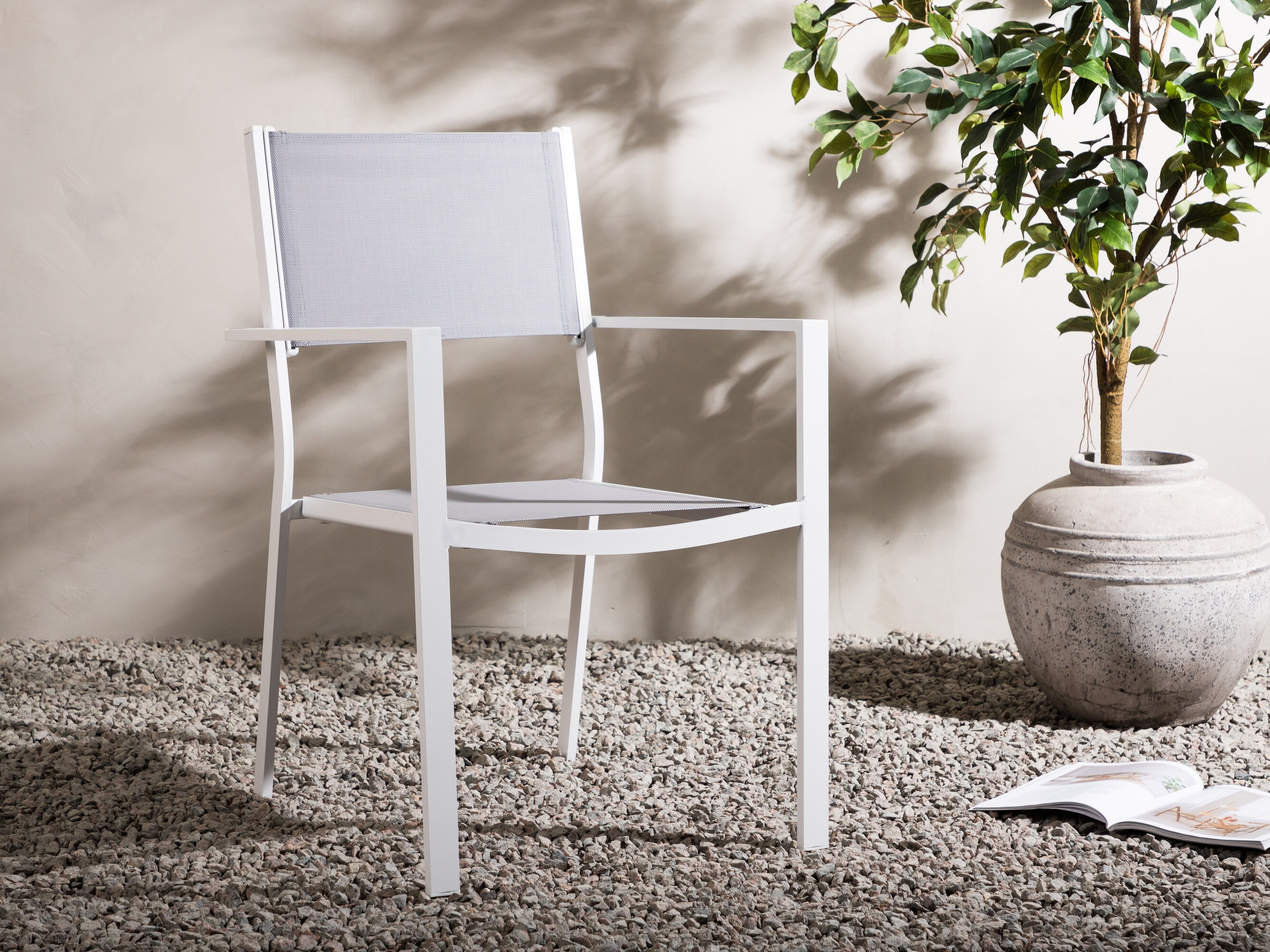Outdoor chair Dallas 746 (White + Grey)