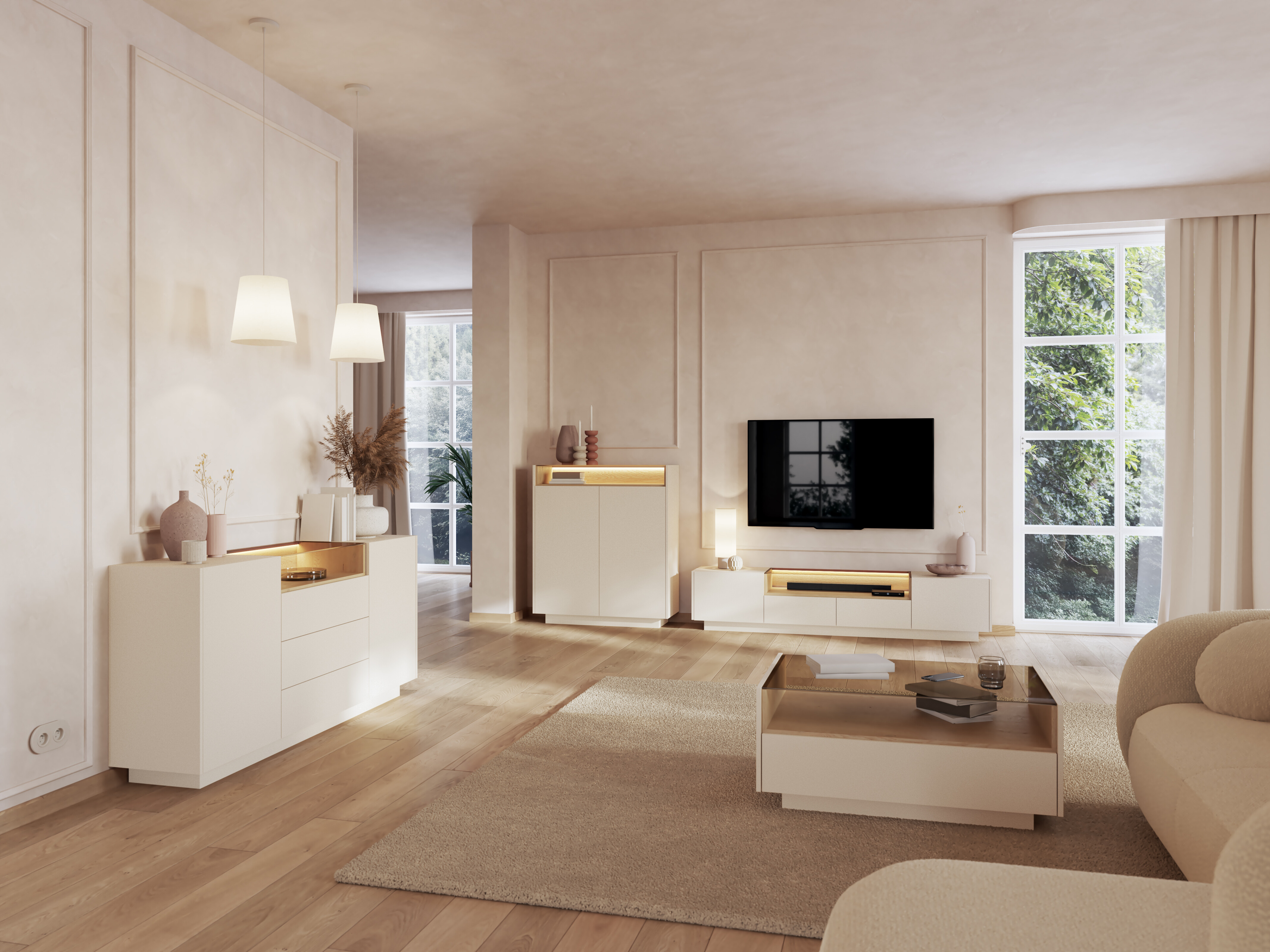 Sideboard Salmeli 105 (Beige)