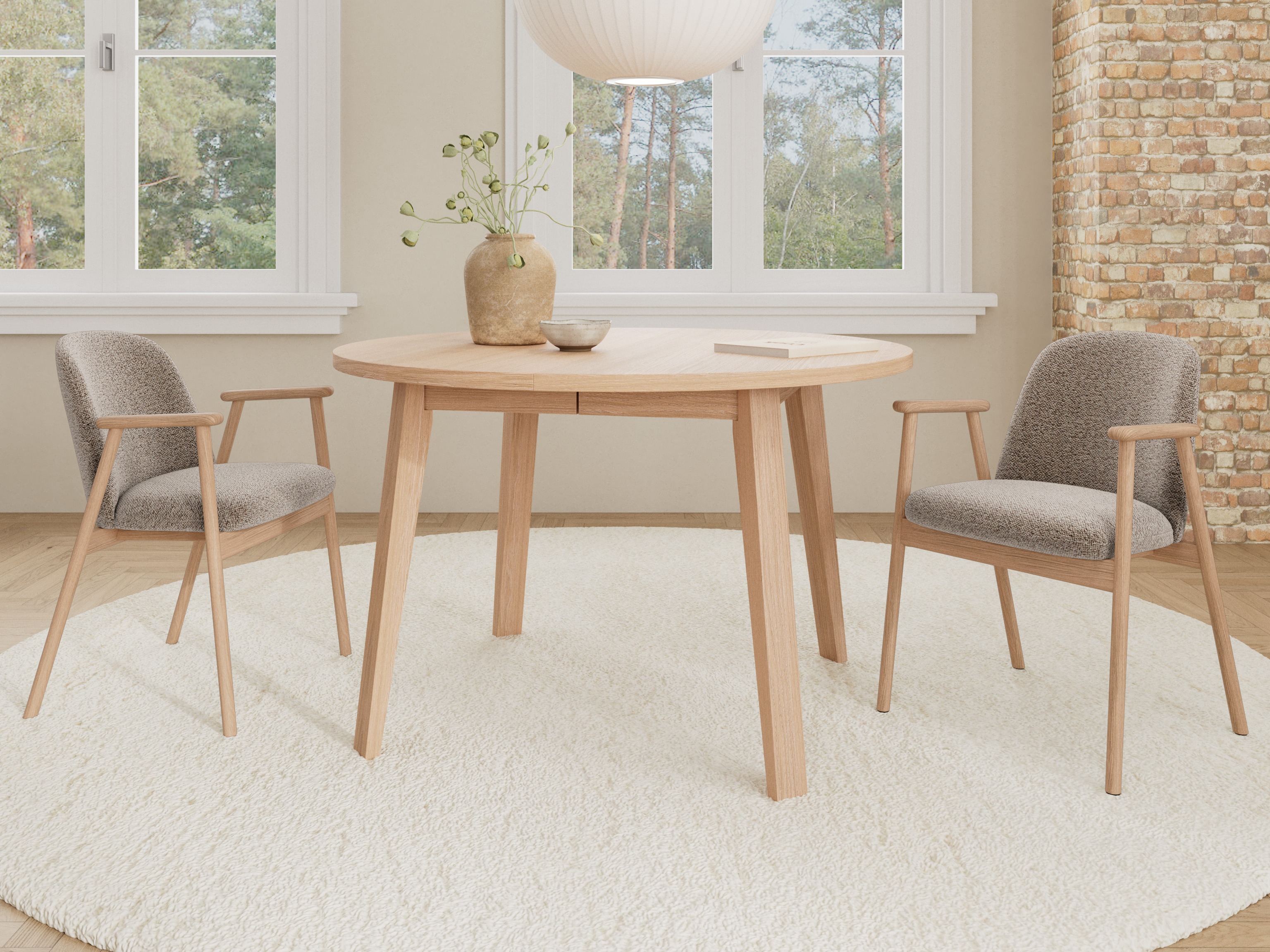 Chair Norsica 890 (Beige + Light wood)