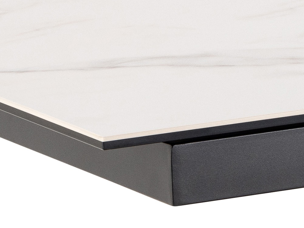 Table Norsica 685 (White marble + Black)