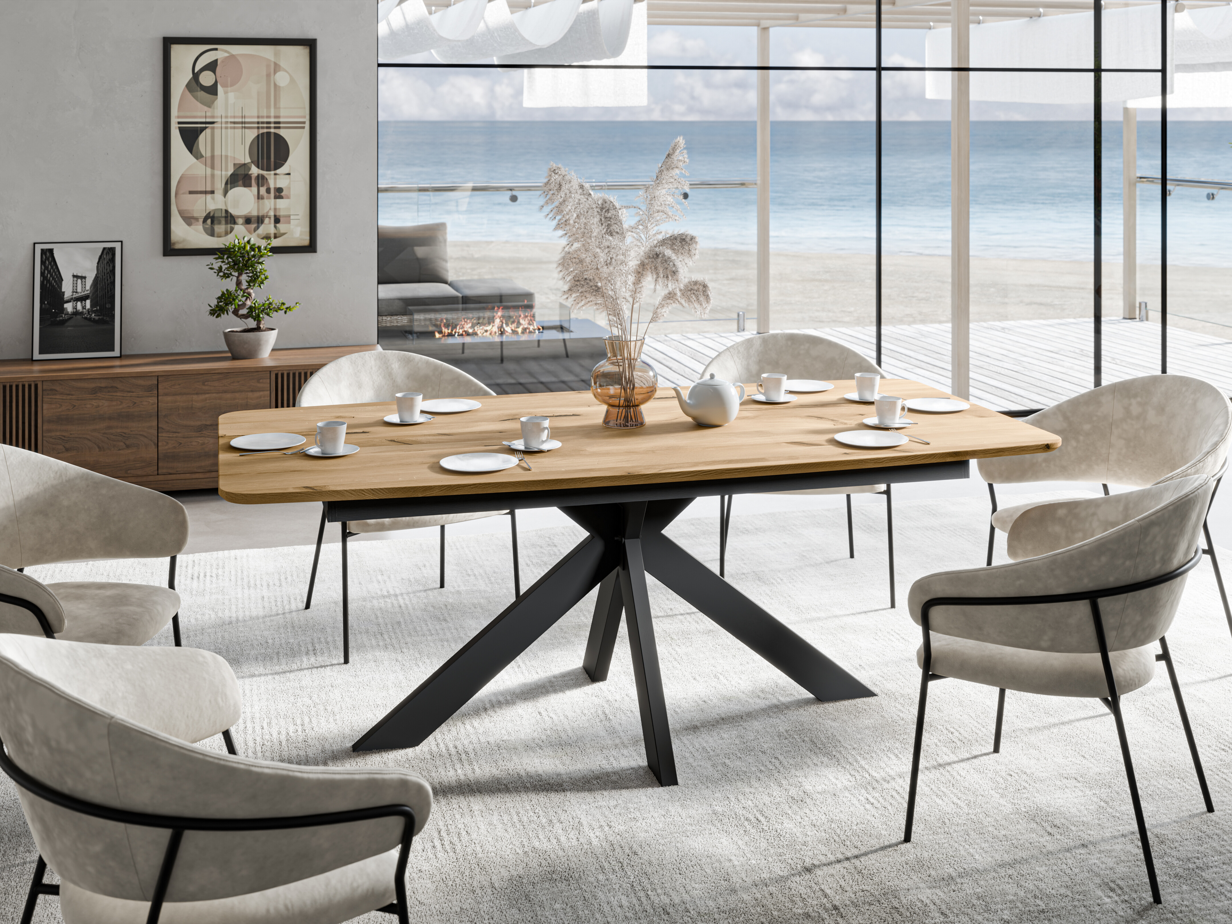 Table Ogden 175 (Light oak)