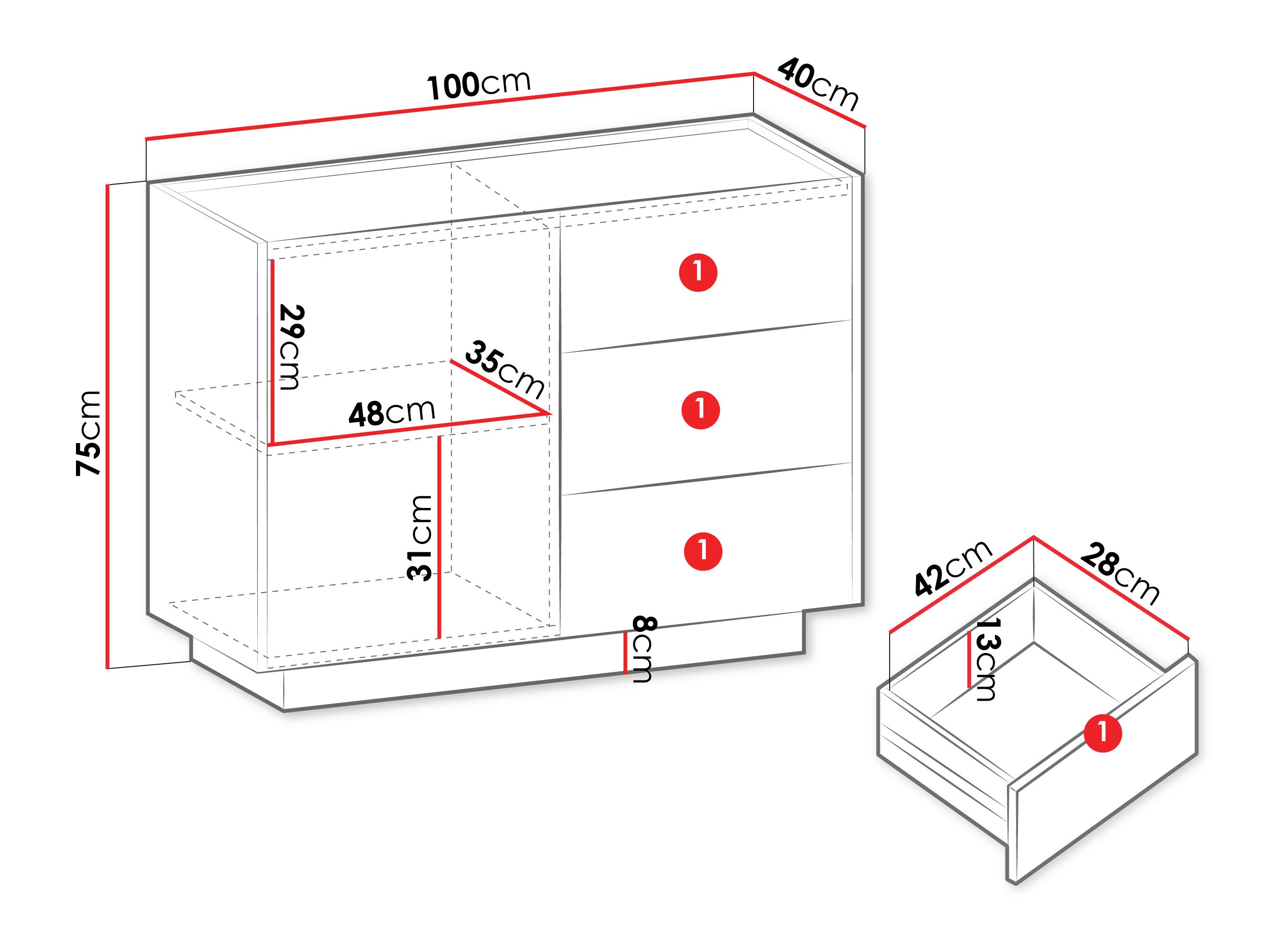 Chest of drawers Comfivo Pagae