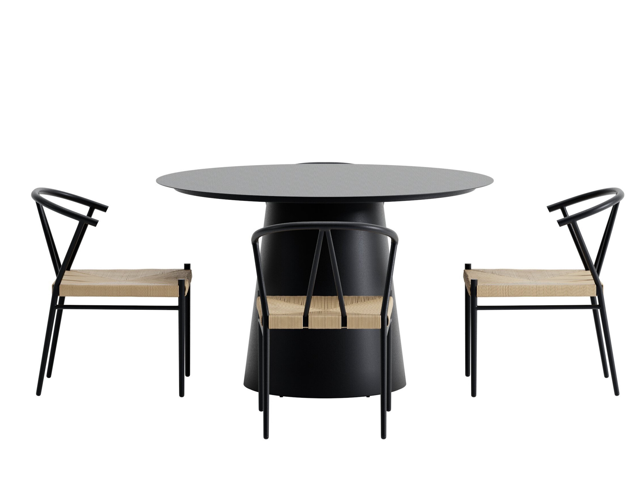 Table and chairs set Dallas 5326 (Black)