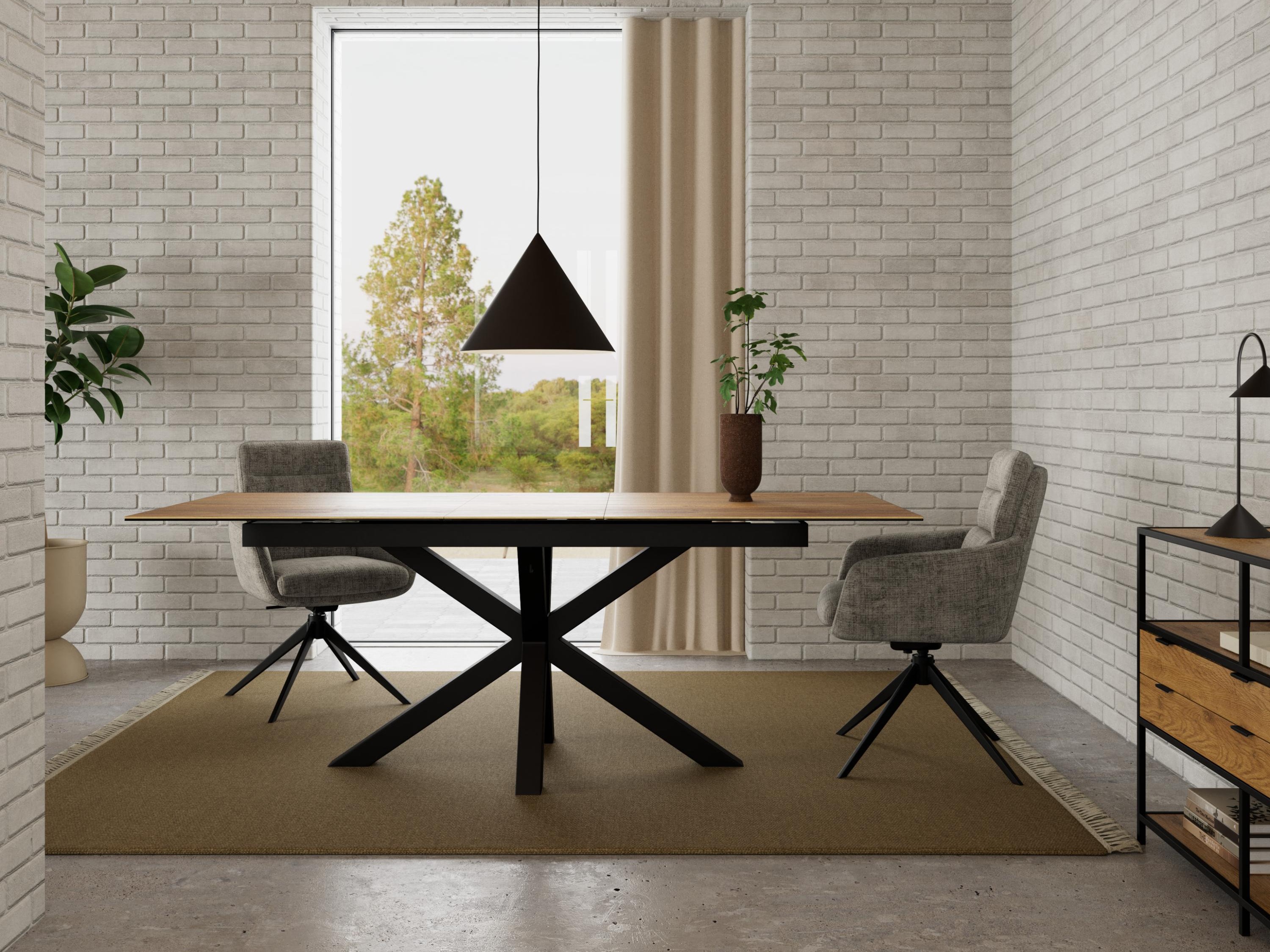 Table Norsica 676 (Wild oak + Black)