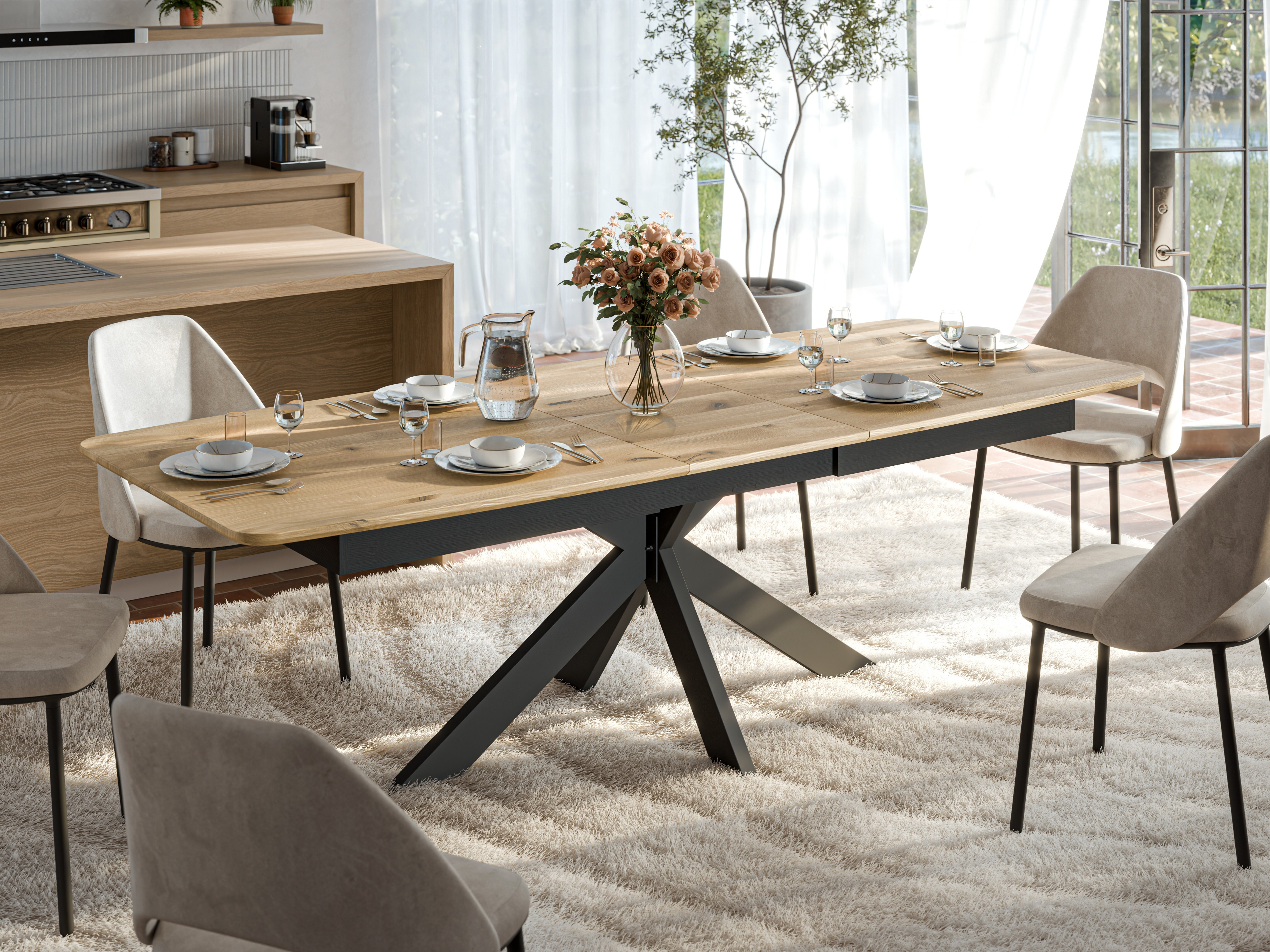 Table Ogden 176 (Light oak)
