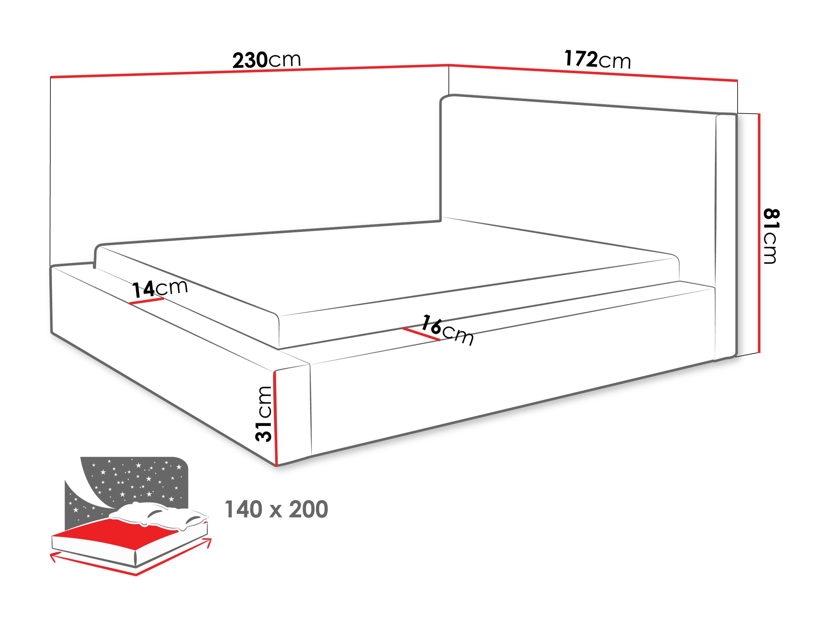 Bed TrendyNest Cervara I (Bella 20)