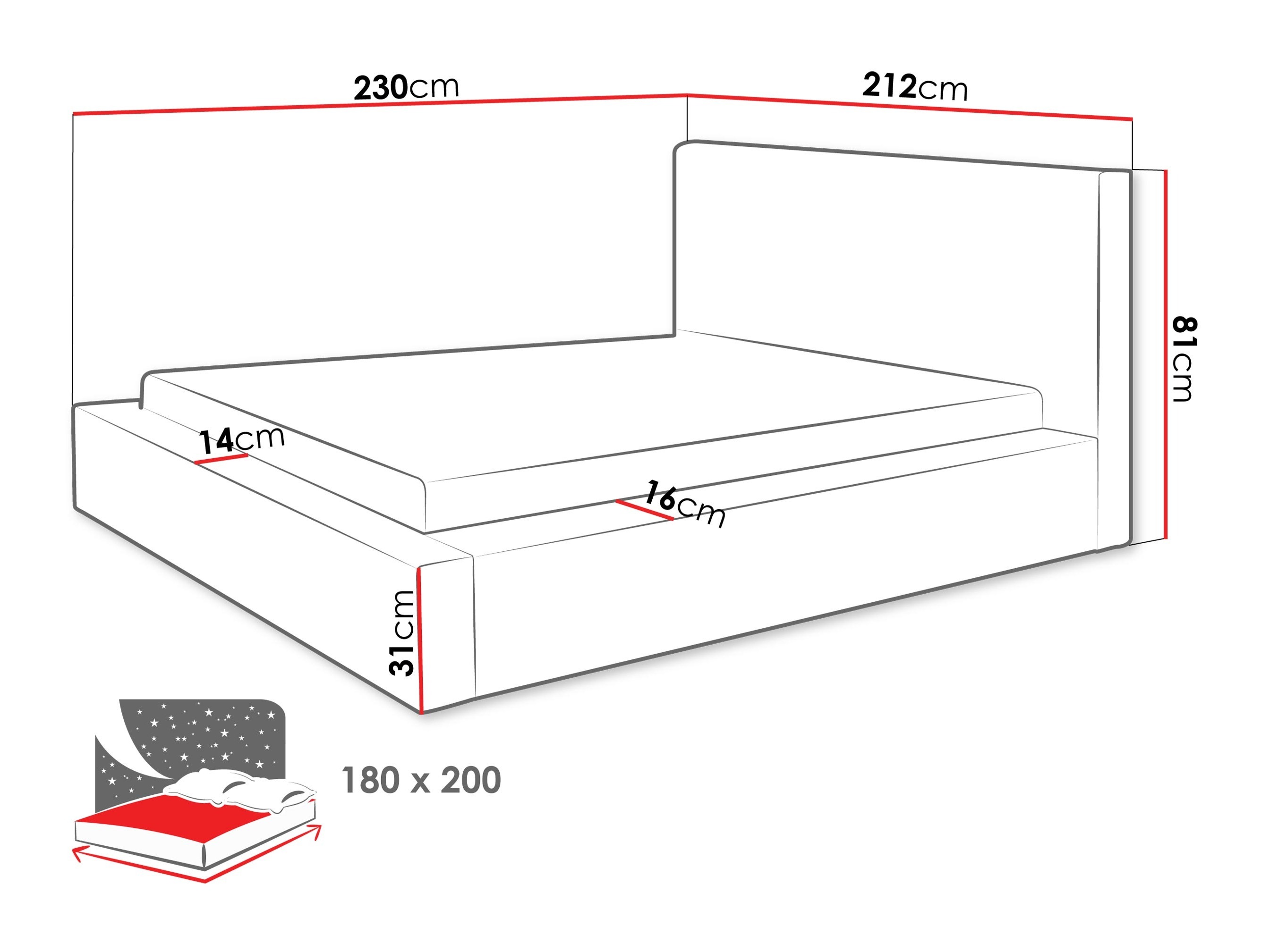 Bed TrendyNest Cervara I (Bella 65)