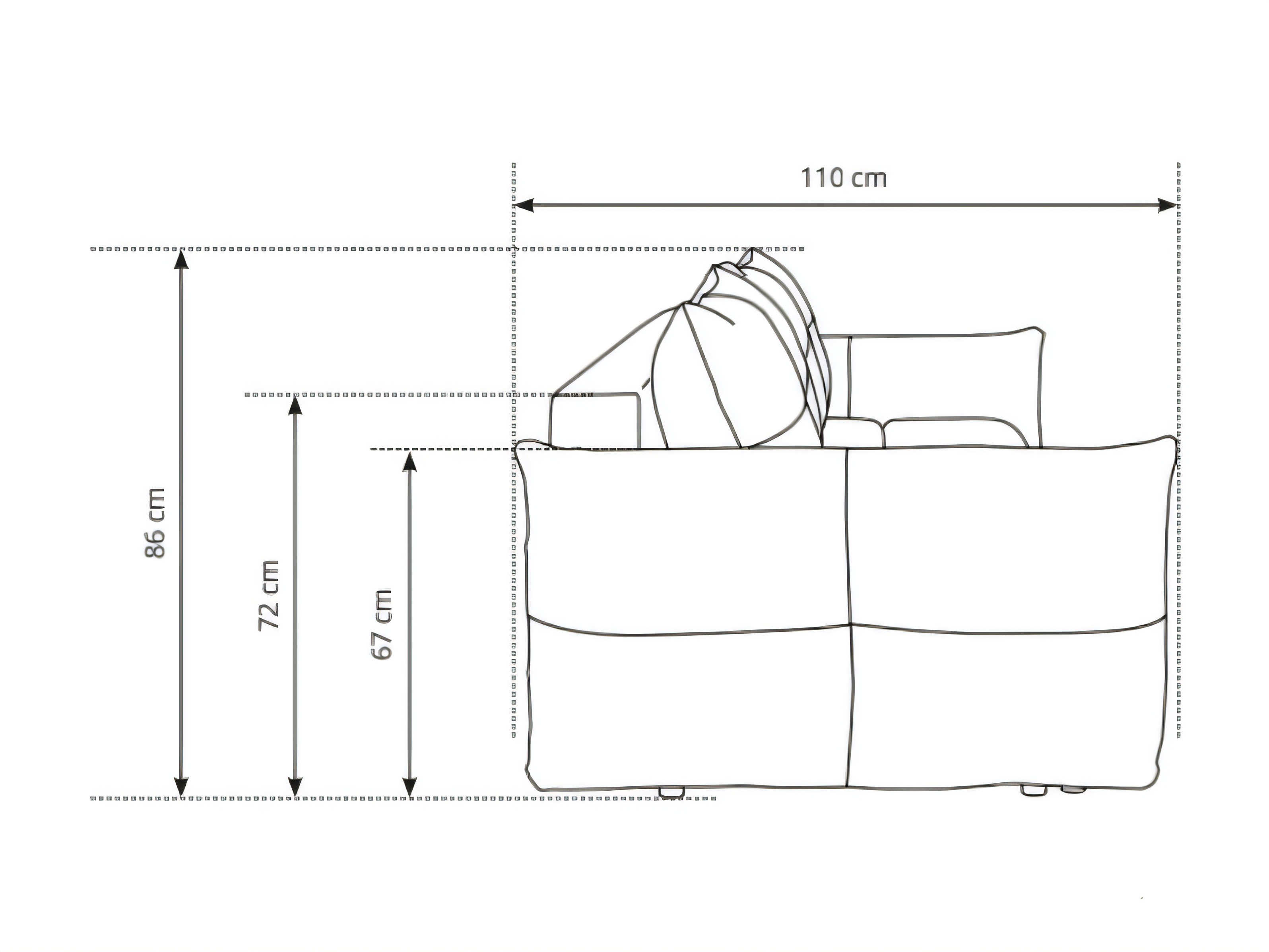 Sofa bed Kingston 206 (Wind 22)