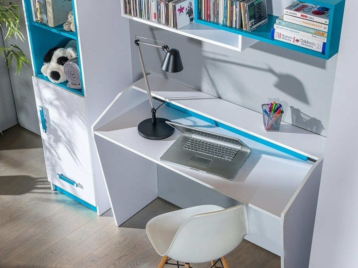 Desk Lorlare 103 (White + Grey)