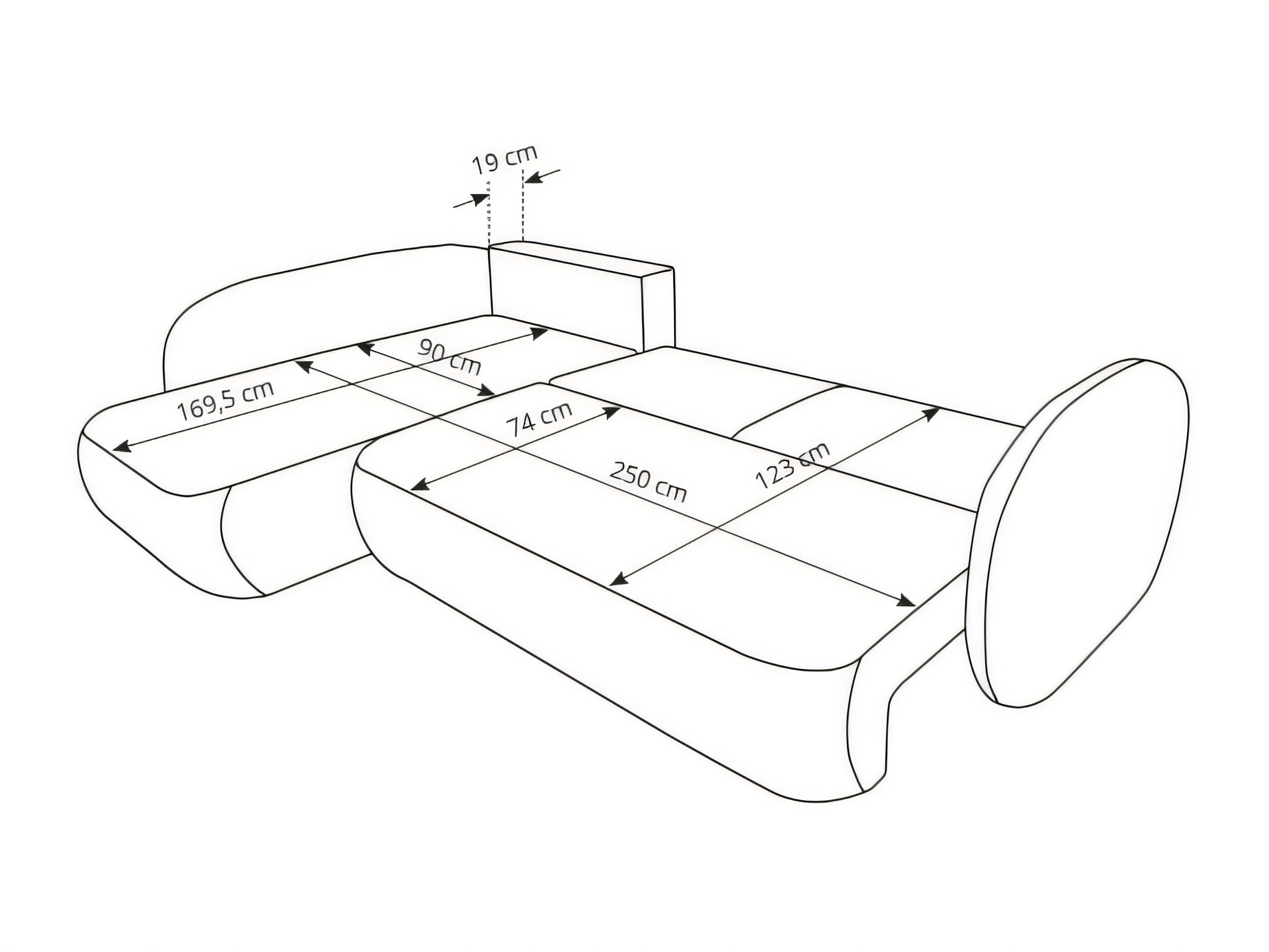 Corner sofa Kingston 208 (Egon 07)