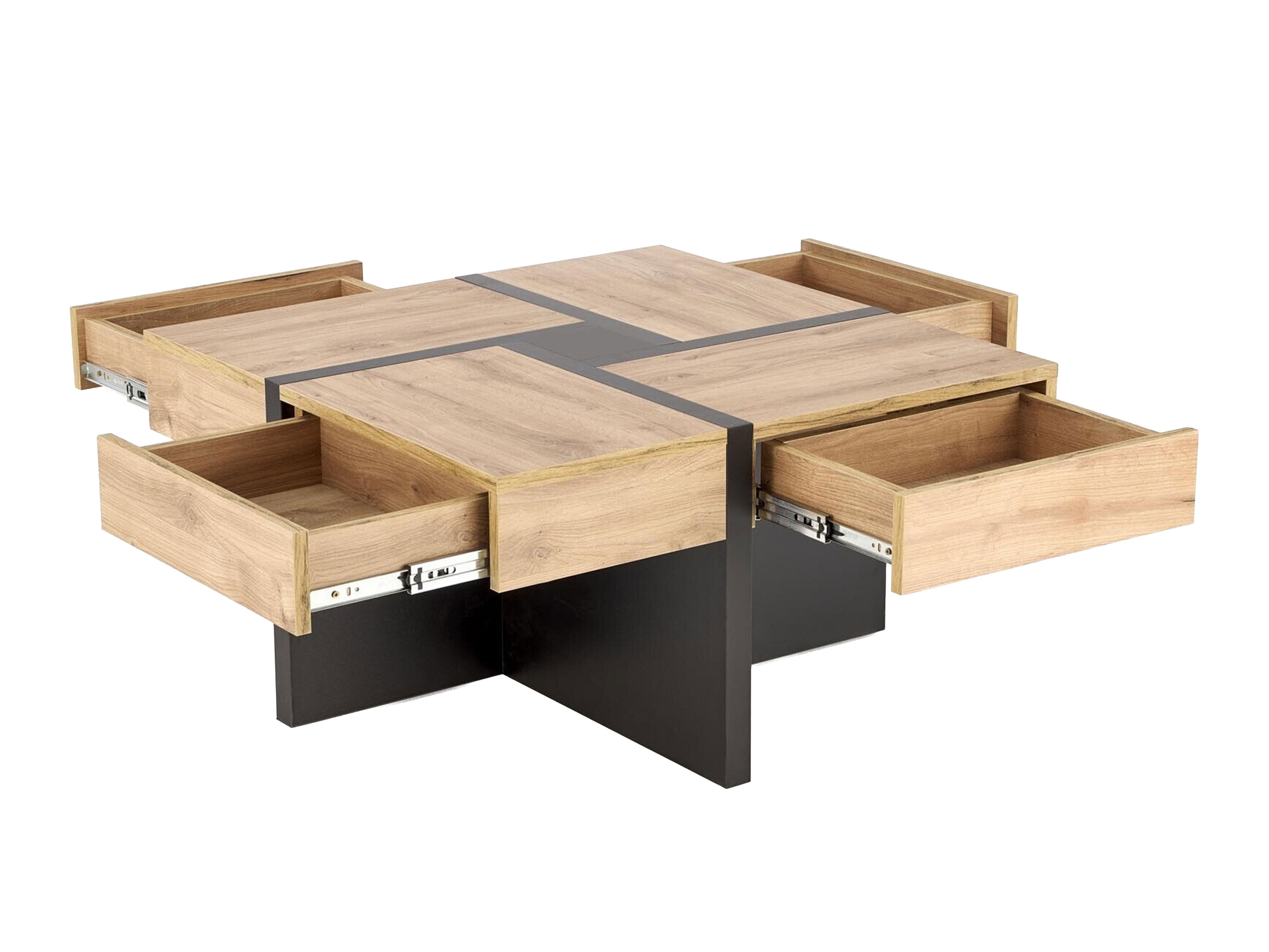 Coffee table Houston 1698 (Craft oak + Black)