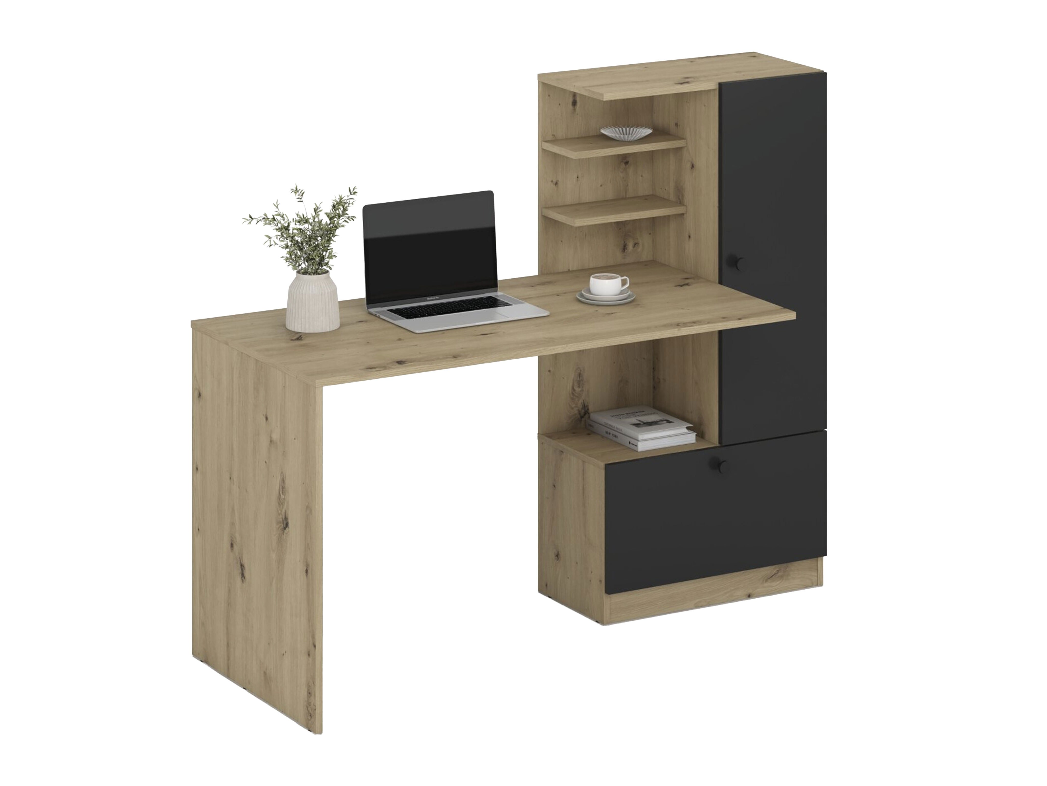 Desk Houston 2148 (Black + Artisan oak)