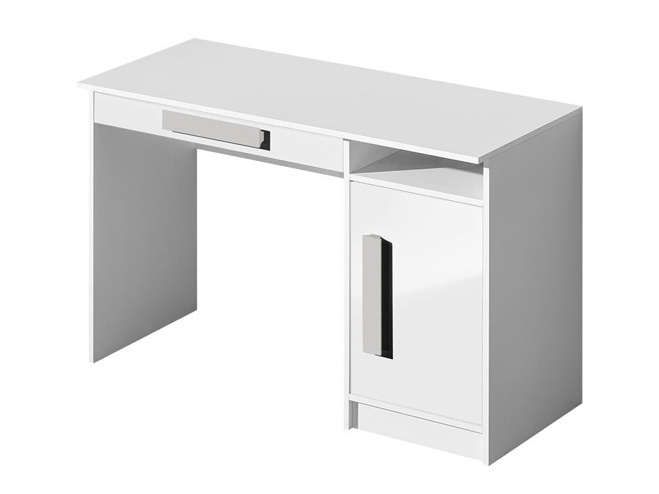 Desk Merevari 100 (White + Glossy white + Grey)