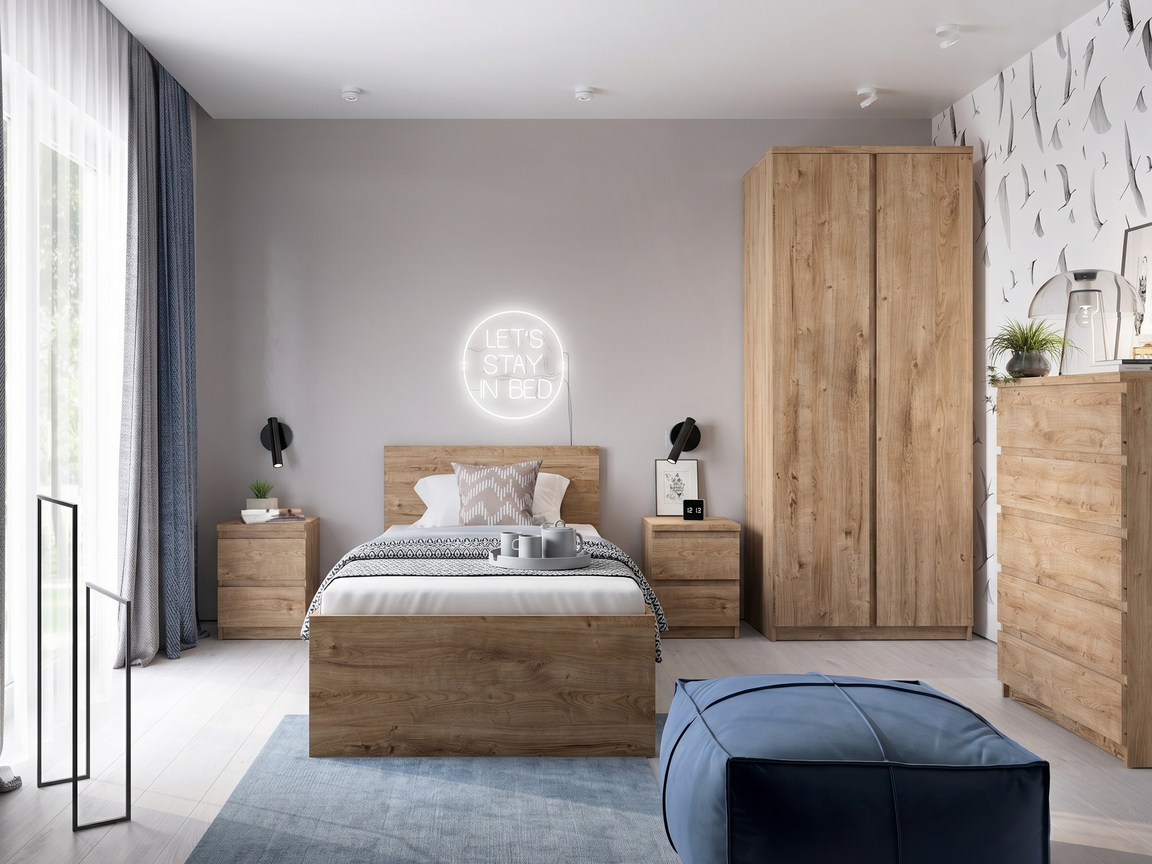 Bed Merfere 107 (Oak)