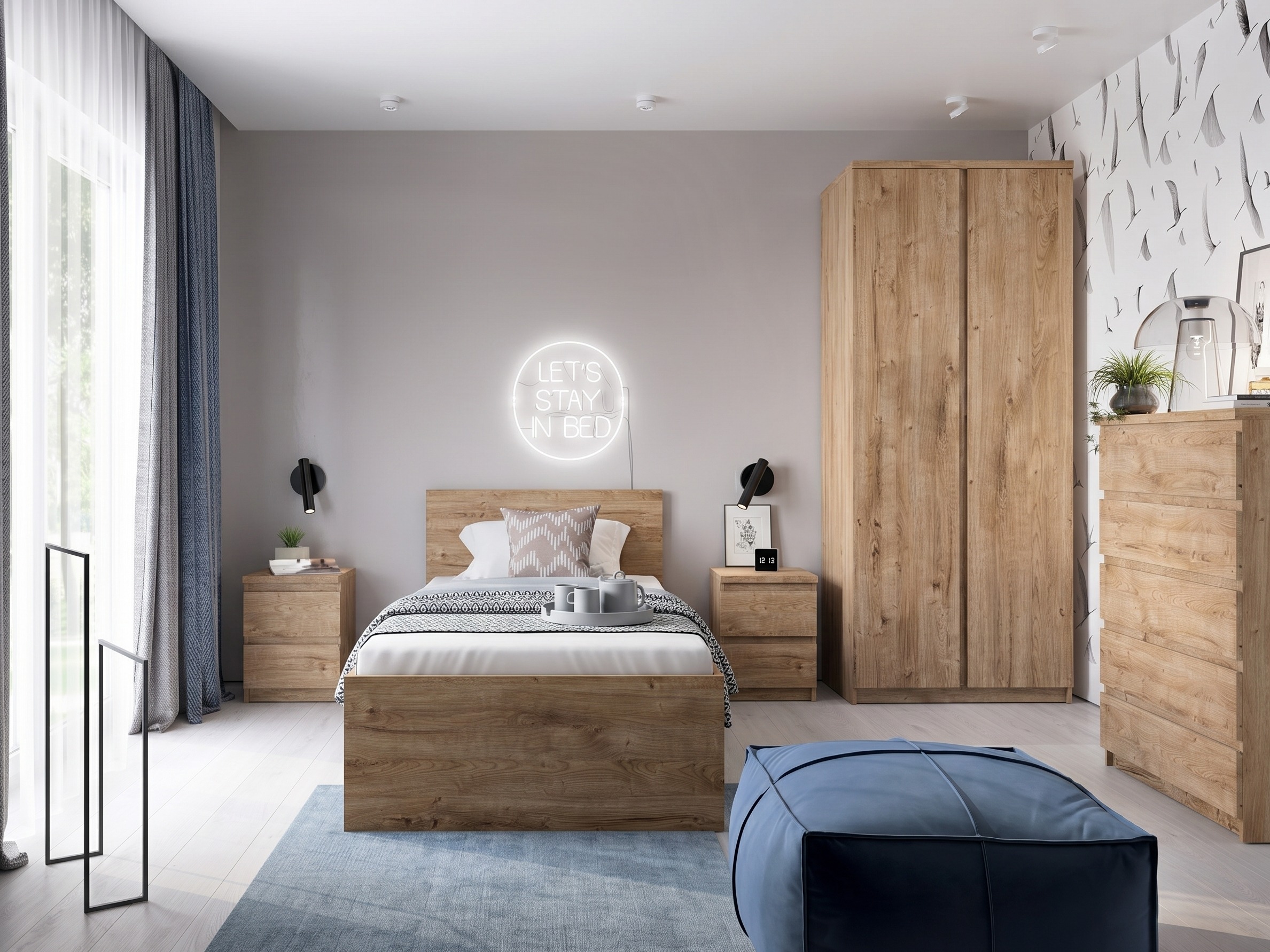 Bed Merfere 107 (Oak)