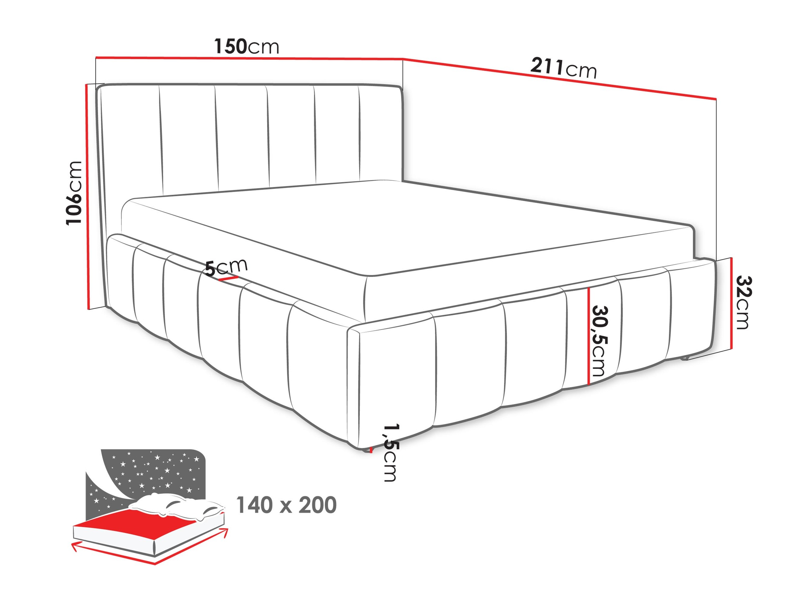 Bed Linis (Lambi 12)