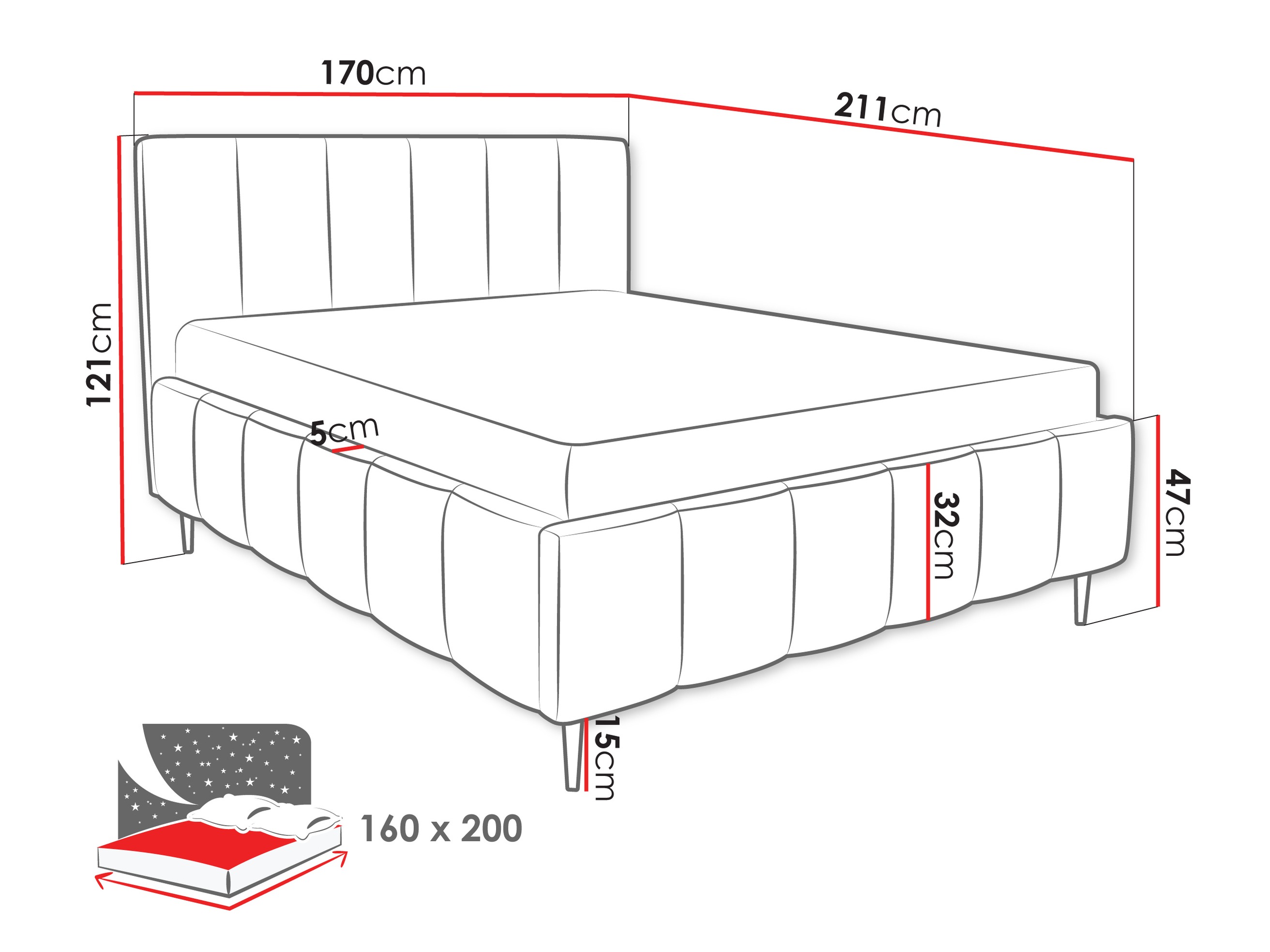 Bed Baltimore 208 (Lambi 06)