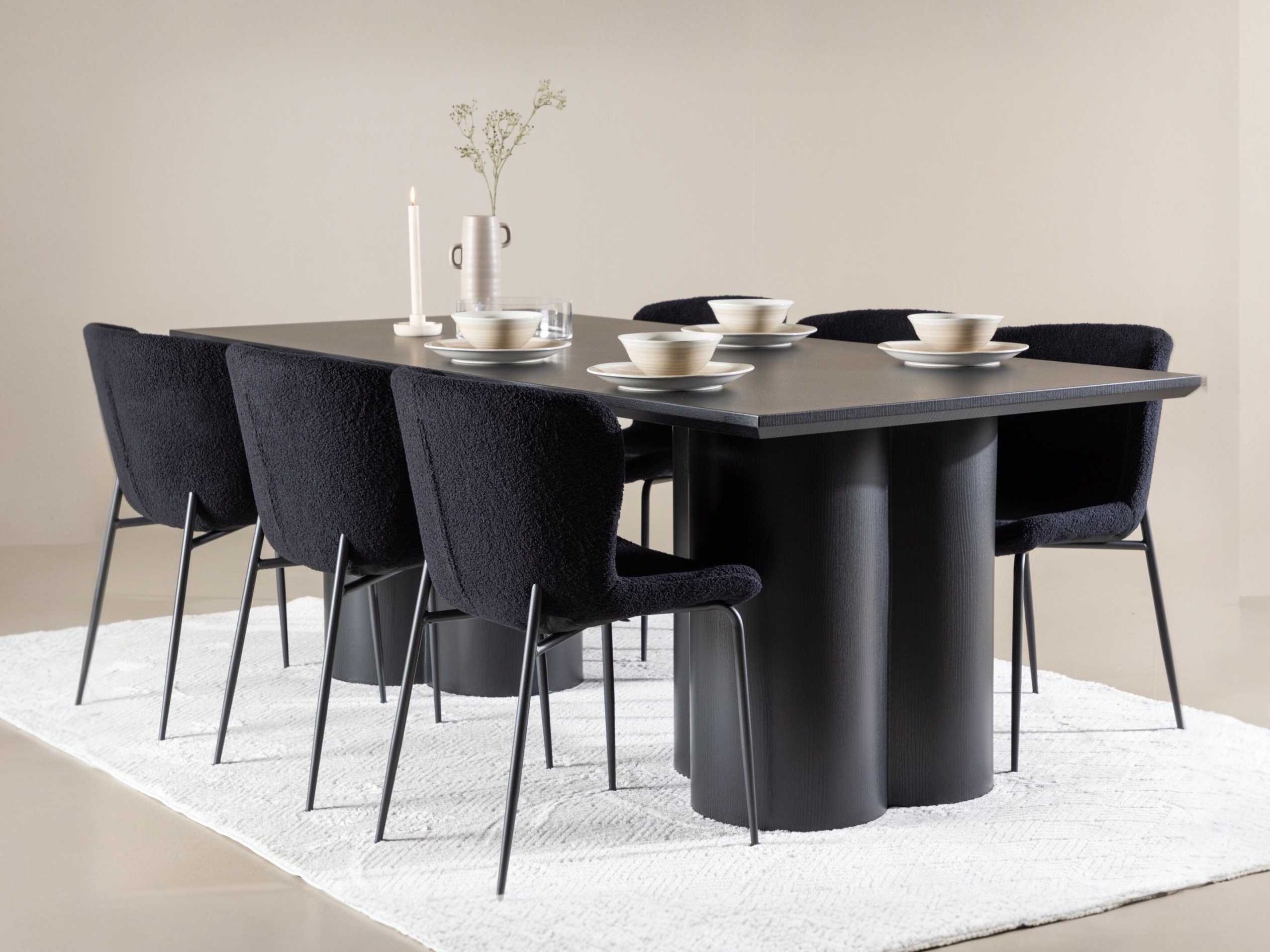 Dining set Dallas 5343 (Black)