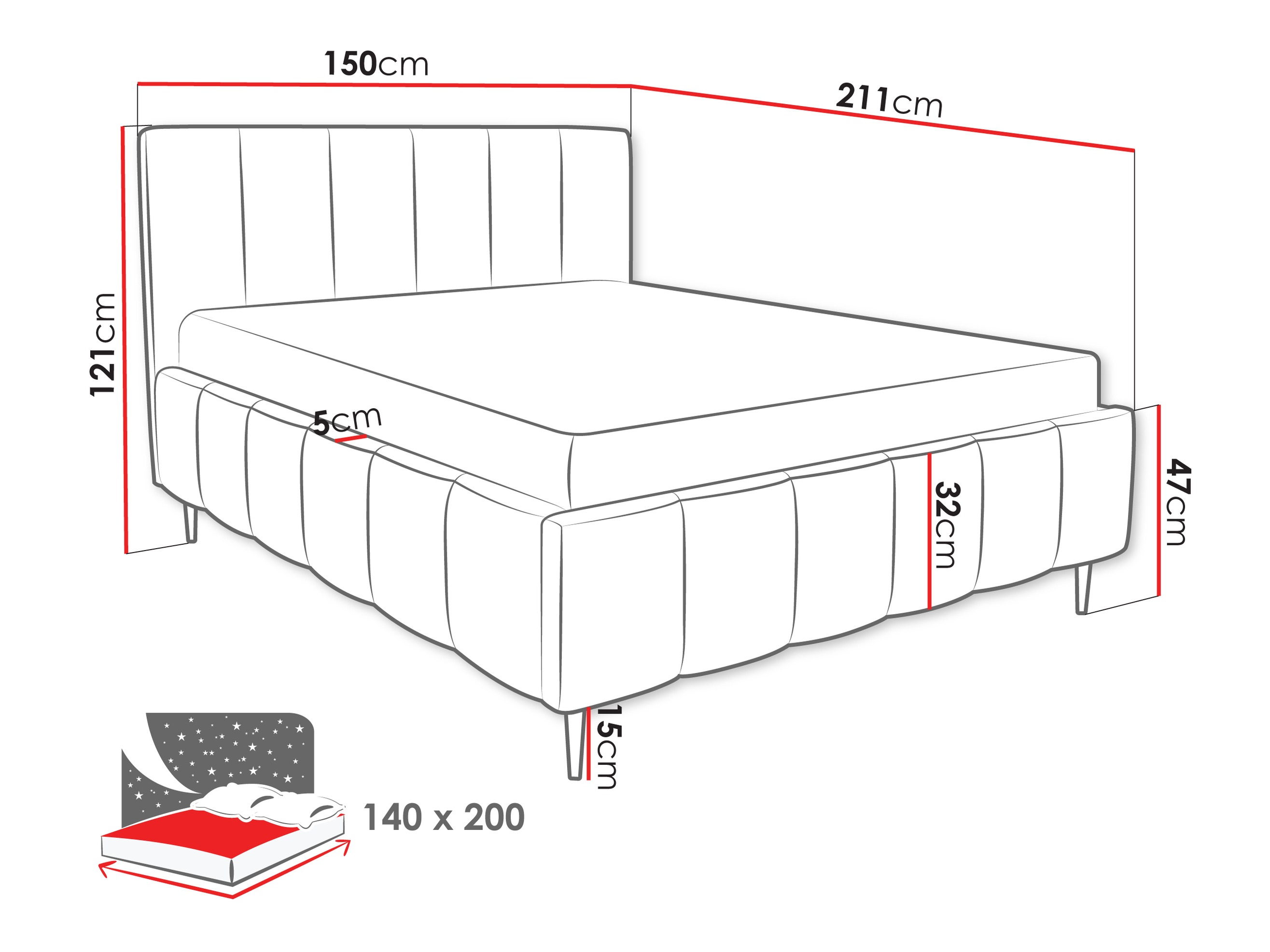 Bed Linis I (Lambi 12)