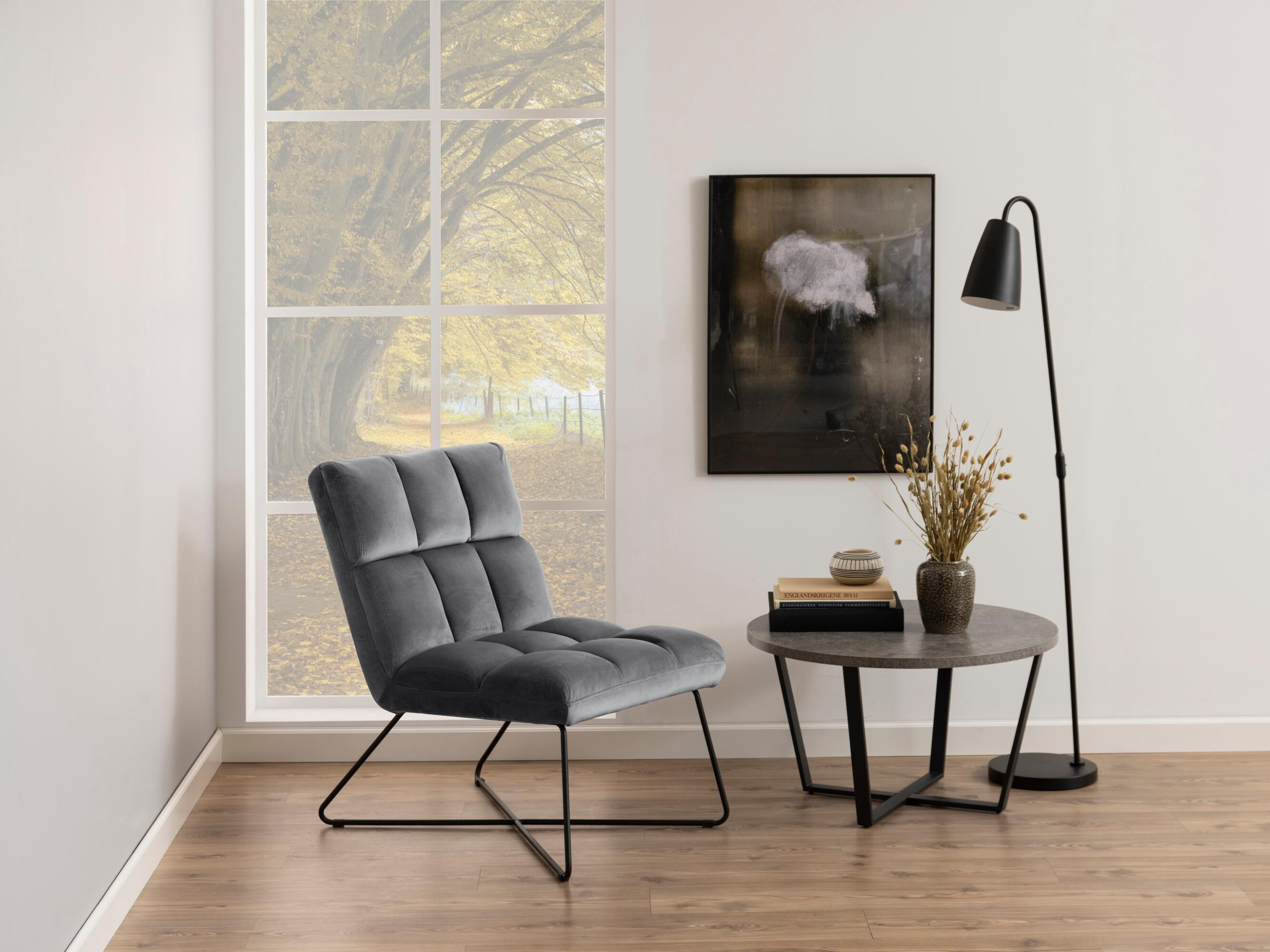 Armchair Norsica 370 (Dark grey + Black)