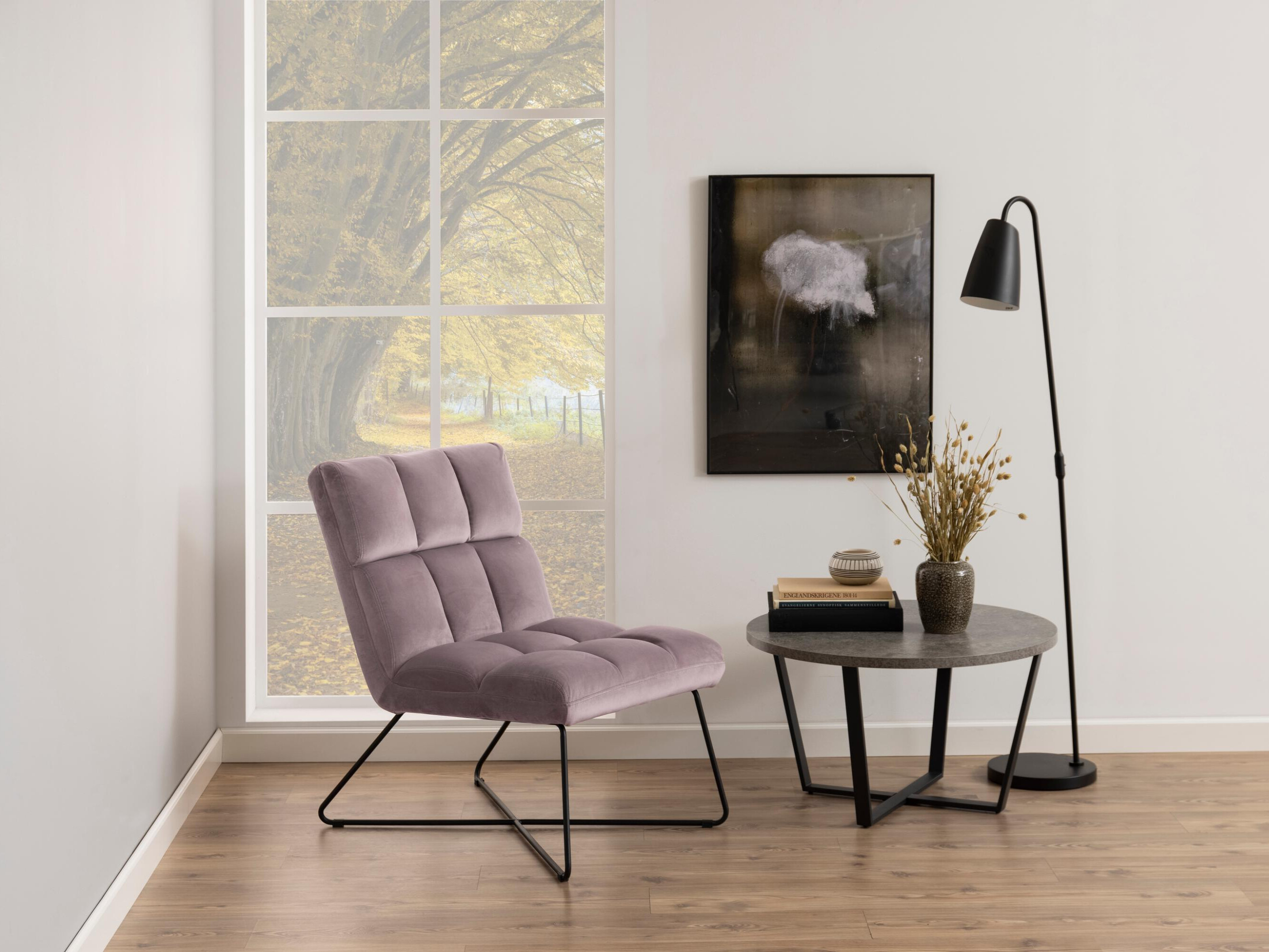Armchair Norsica 370 (Dusty pink + Black)