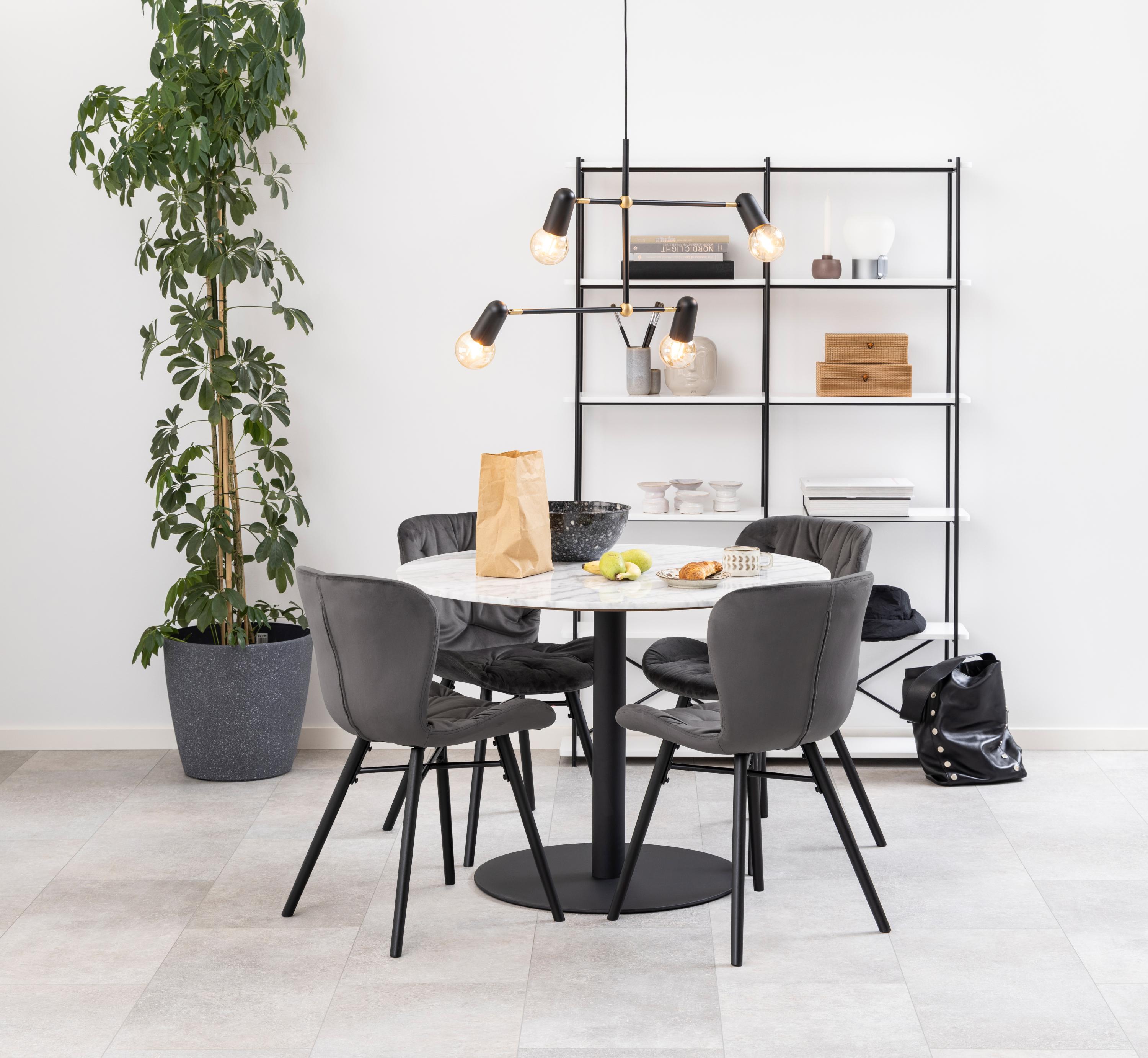 Table Norsica 420 (Black + White marble)