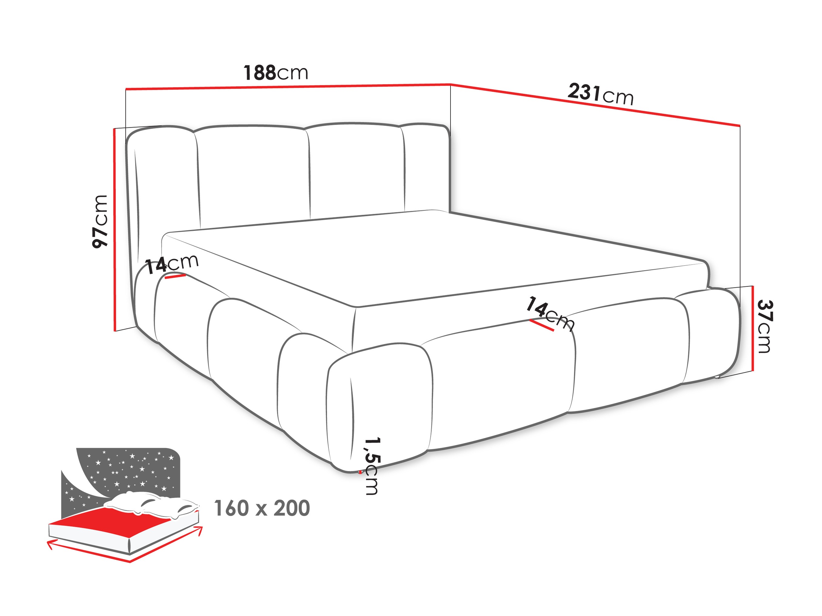 Bed Baltimore 211 (Lambi 04)