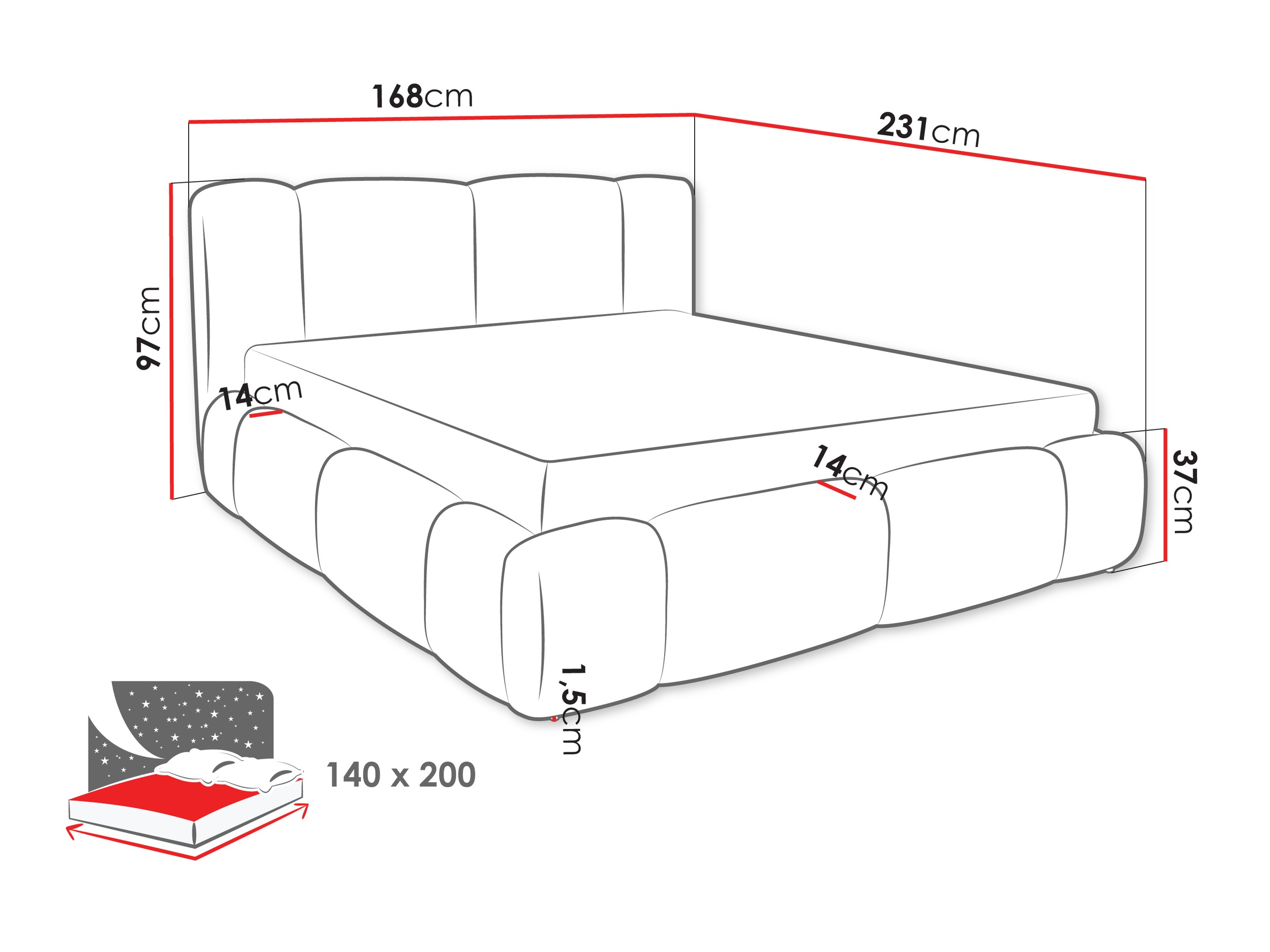 Bed Margaris (Lambi 12)