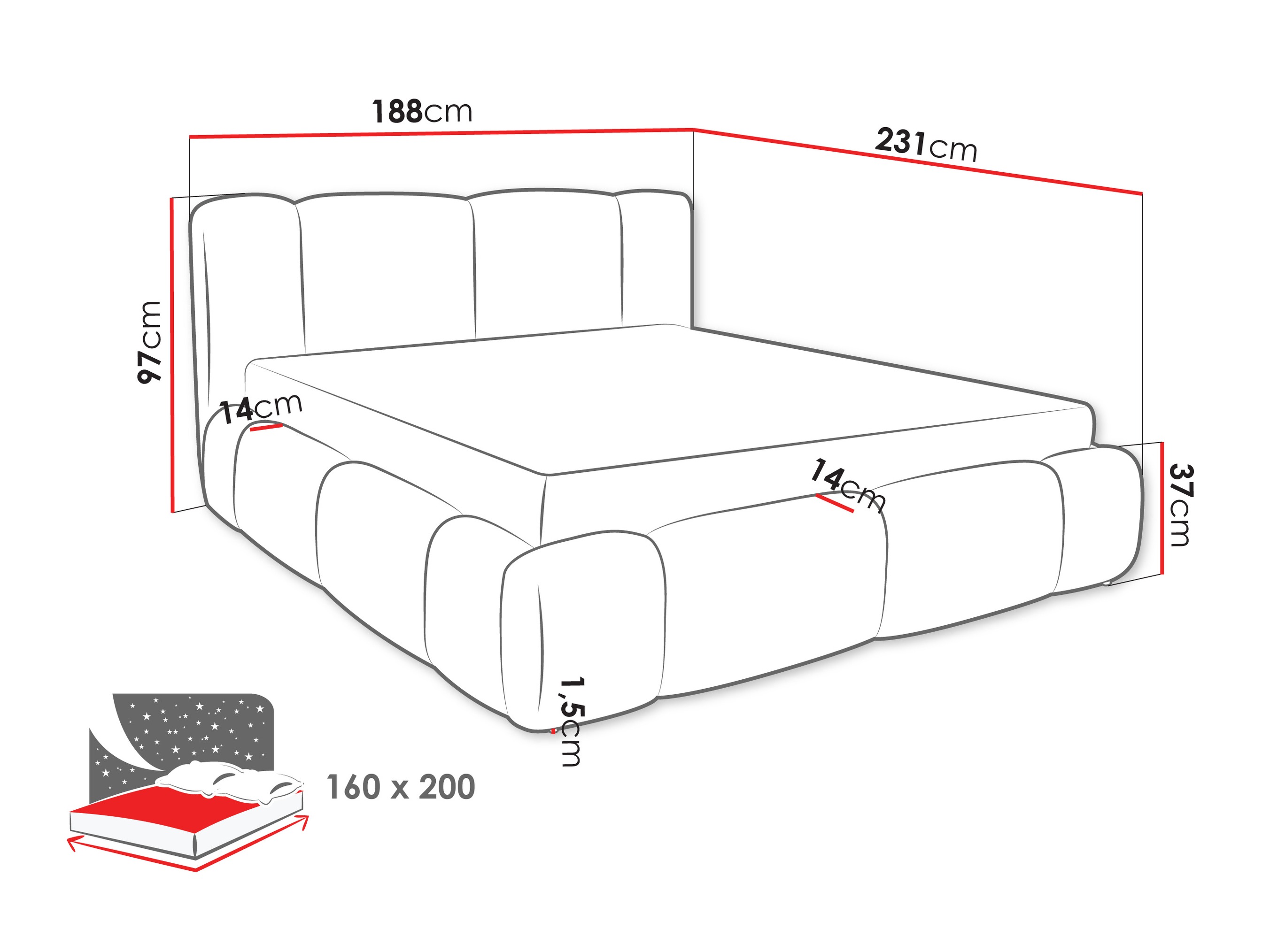 Bed Margaris (Lambi 12)