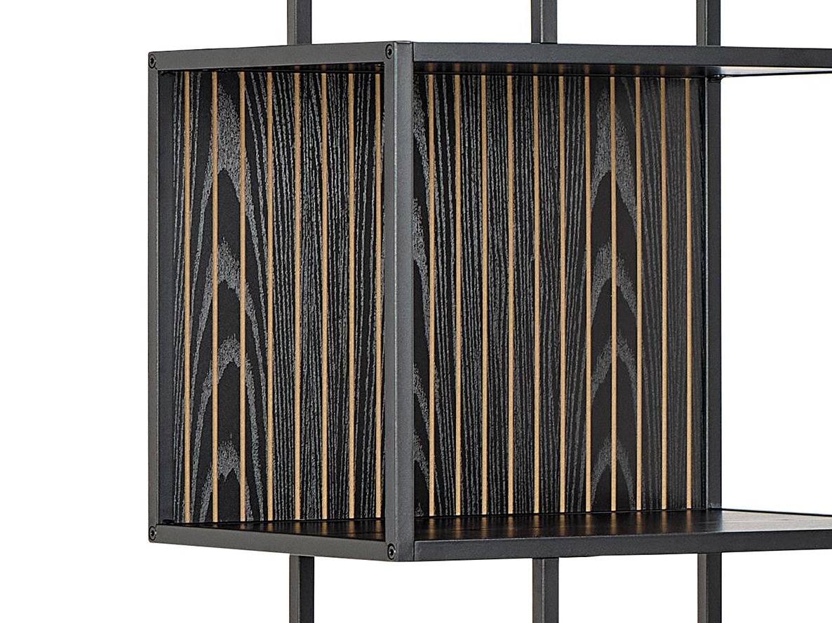 Bookcase Norsica Sevferi 182 (Black ash + Black)