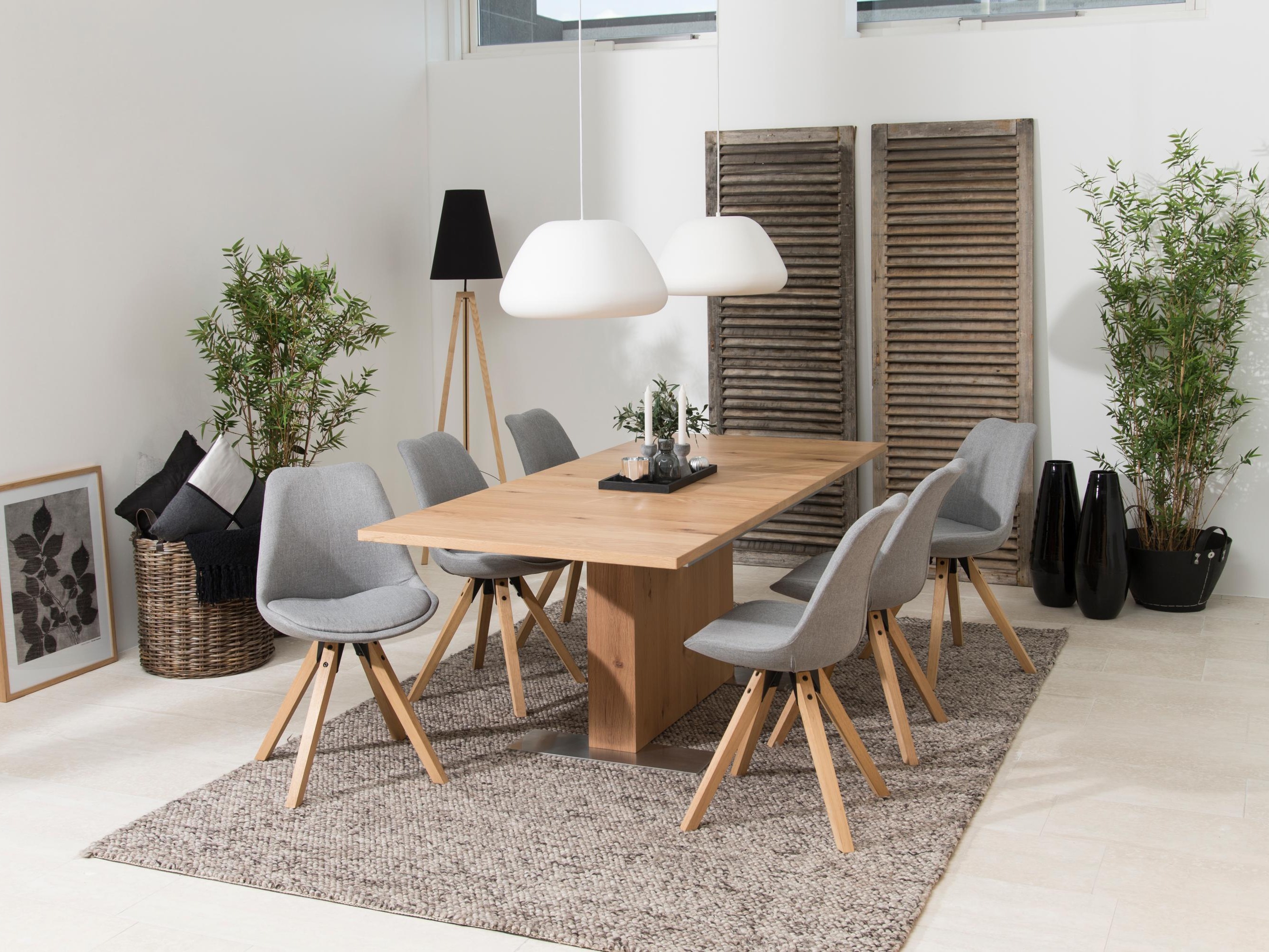 Chair Norsica 135 (Light grey + Light brown)