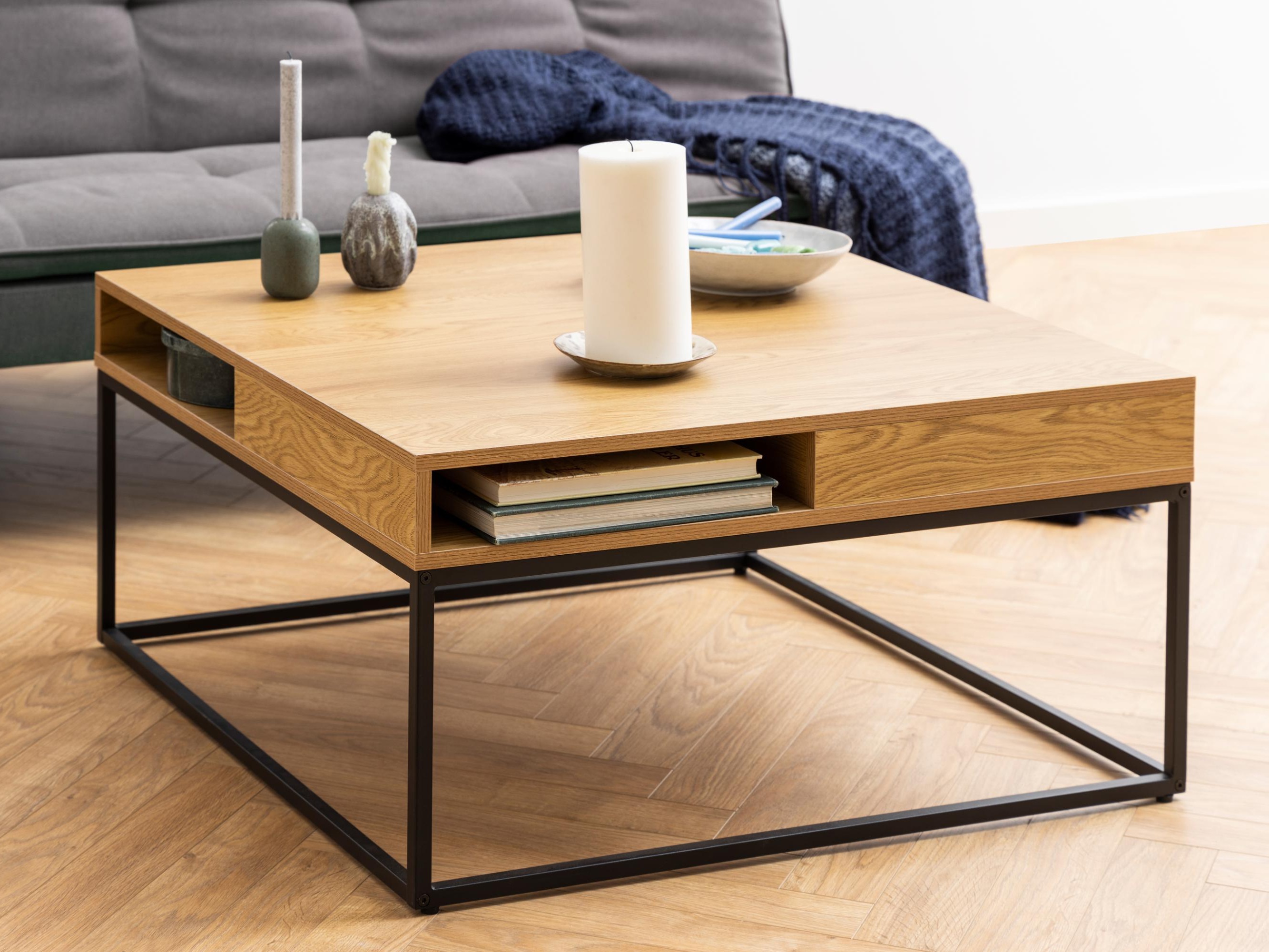 Coffee table Norsica 477 (Wild oak + Black)