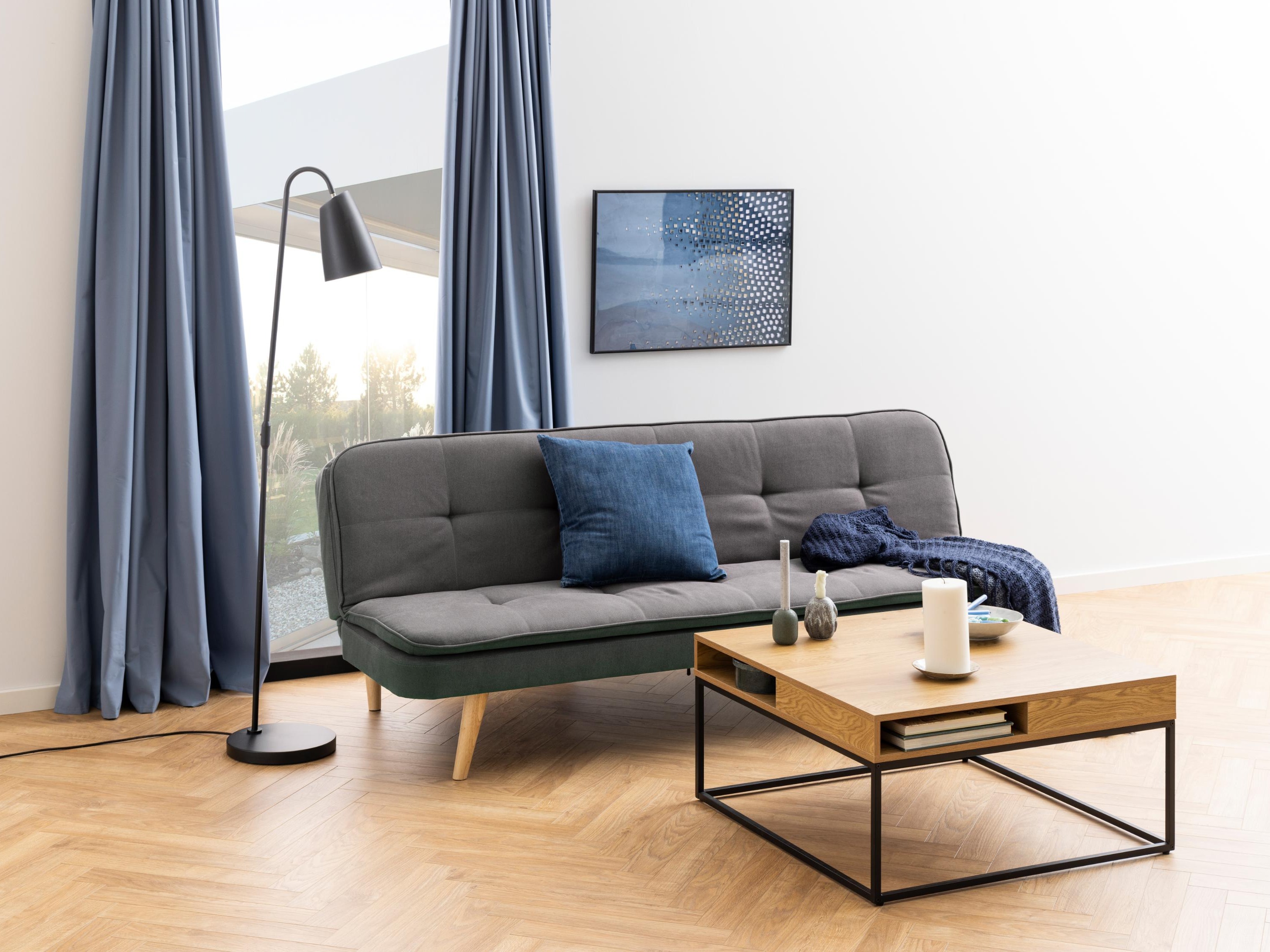Coffee table Norsica 477 (Wild oak + Black)
