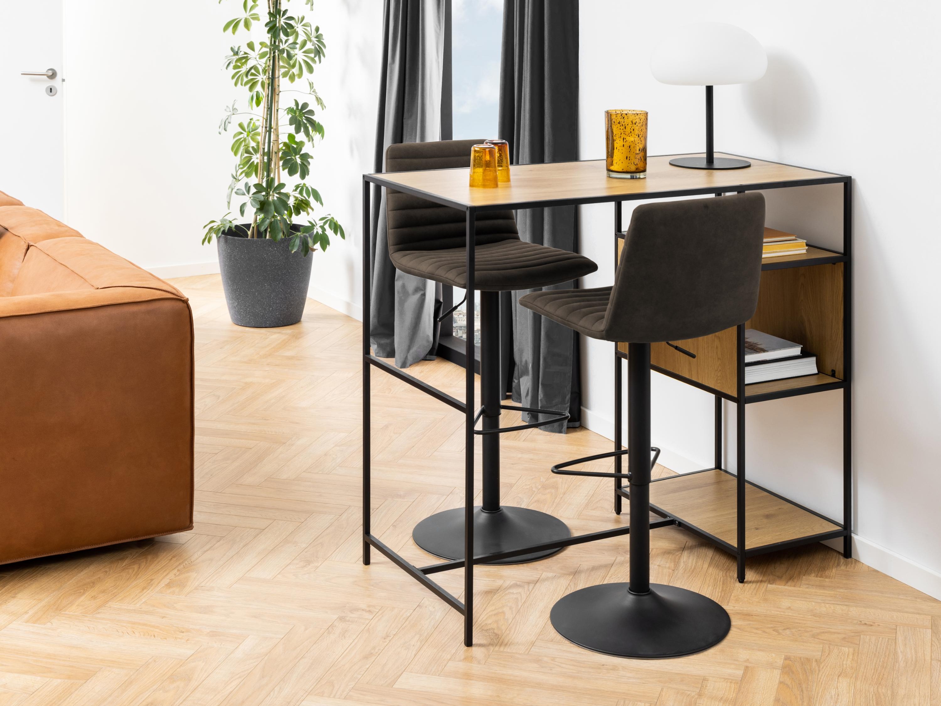 Counter stool Norsica 501 (Anthracite + Black)