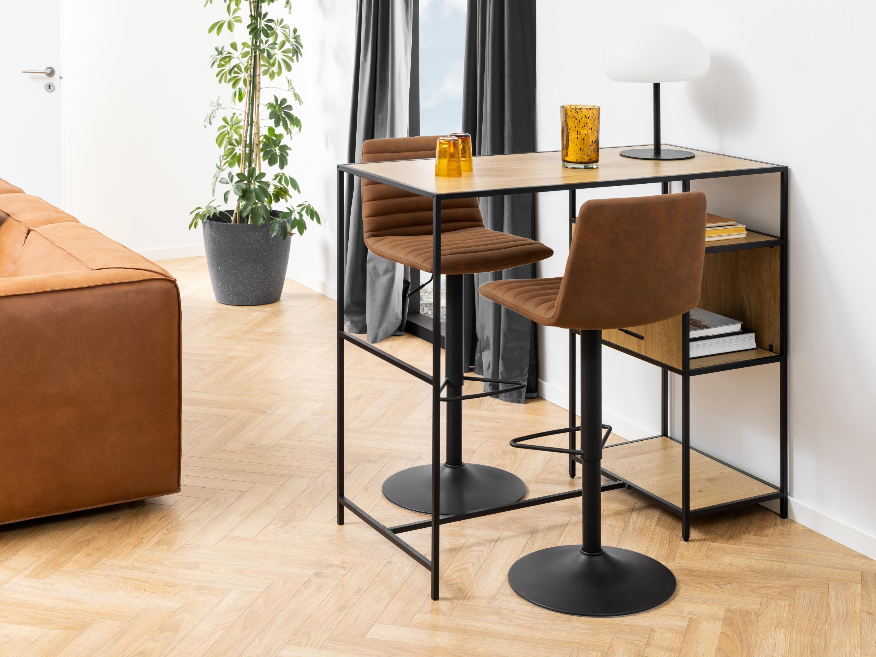 Counter stool Norsica 501 (Brown + Black)