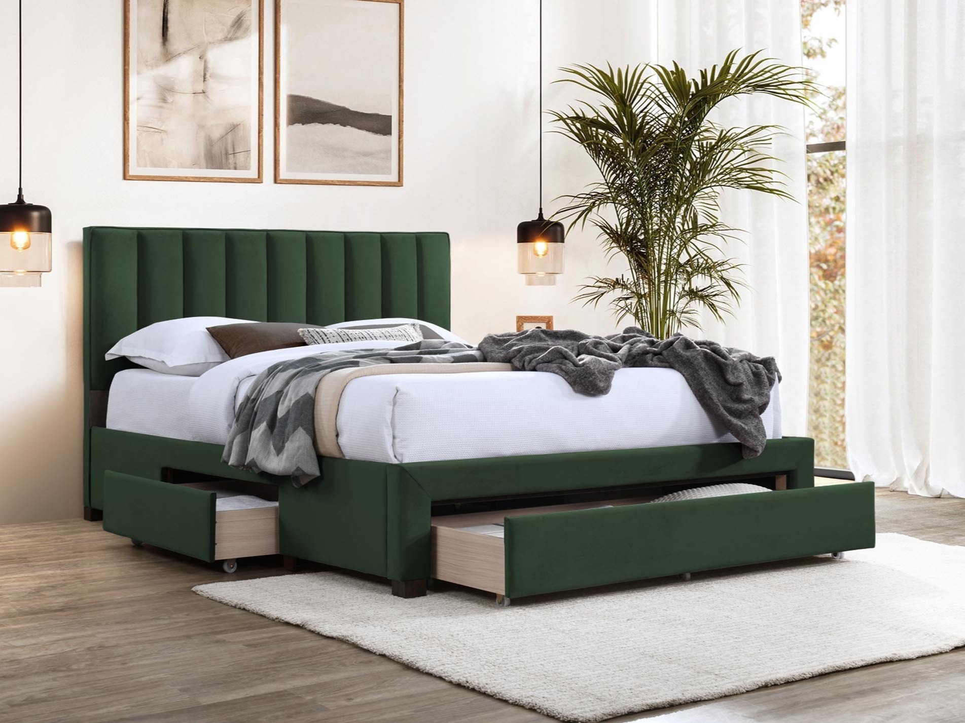 Bed Houston Fides (Dark green)