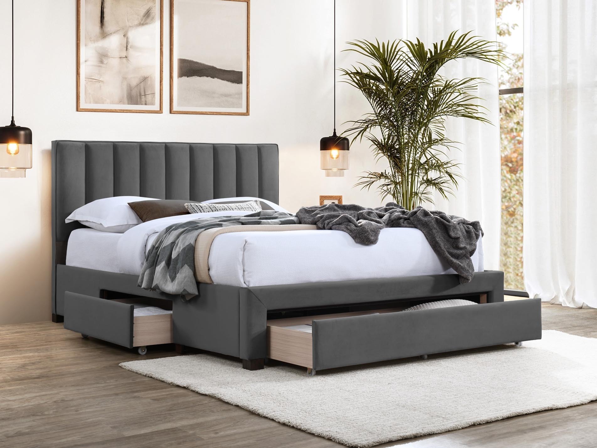 Bed Houston Fides (Grey)