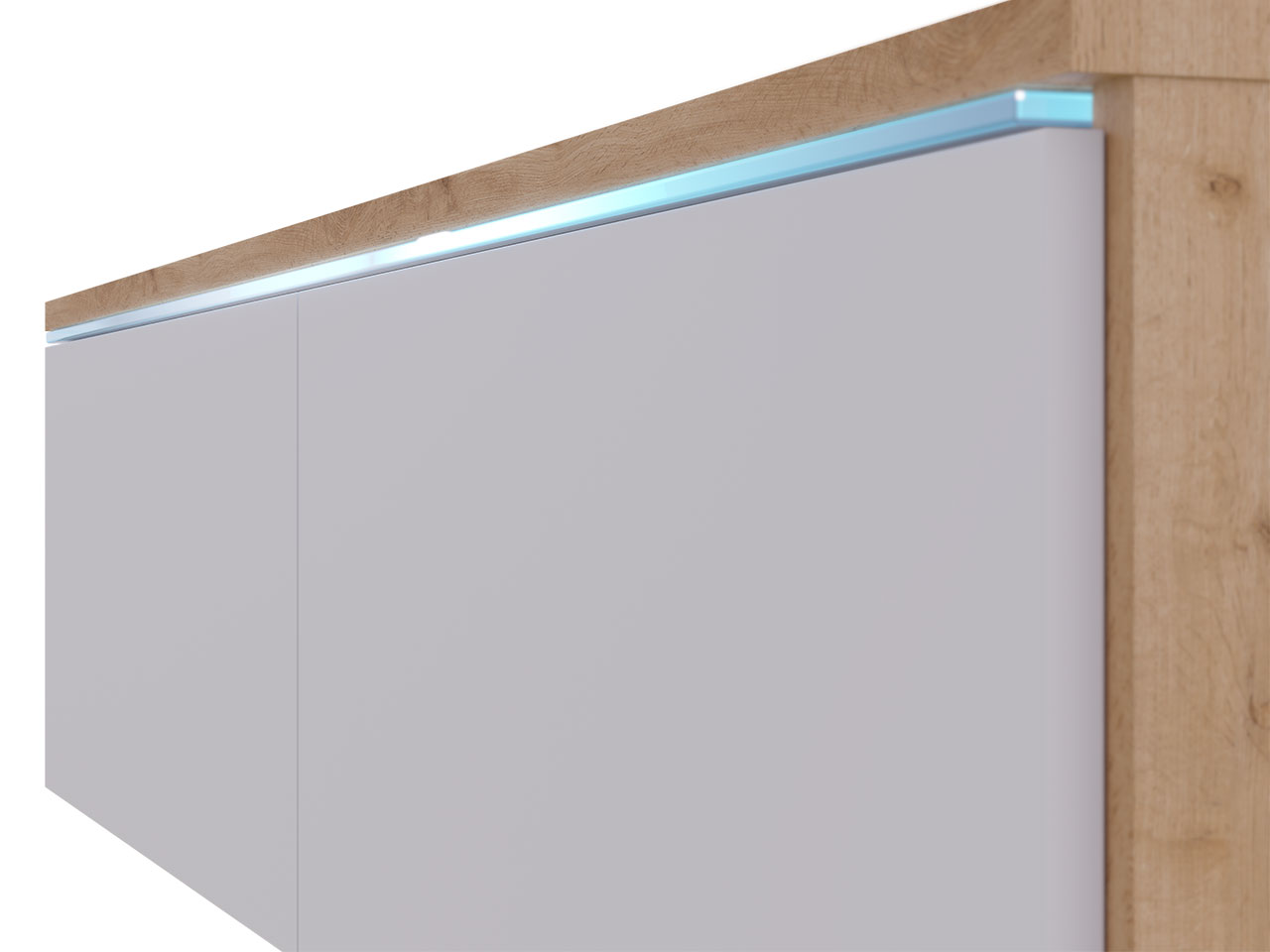 TV stand Scientia (White + Glossy white)